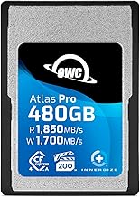 OWC 480GB Atlas Pro High Performance Cfexpress 4.0 Type A Memory Card Professional Grade, up to 1850MB/s Read and 1700MB/s Write Speed