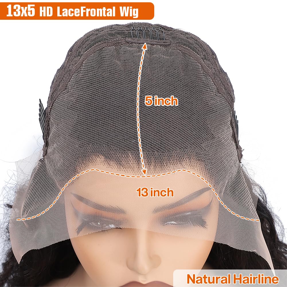 13x5 Lace Front Wig Human Hair 200 Density Straight 22 inch Pre Plucked Natural Amazon.com : Keshon 13x5 Deep Wave Lace Front Wigs Human  main image 2