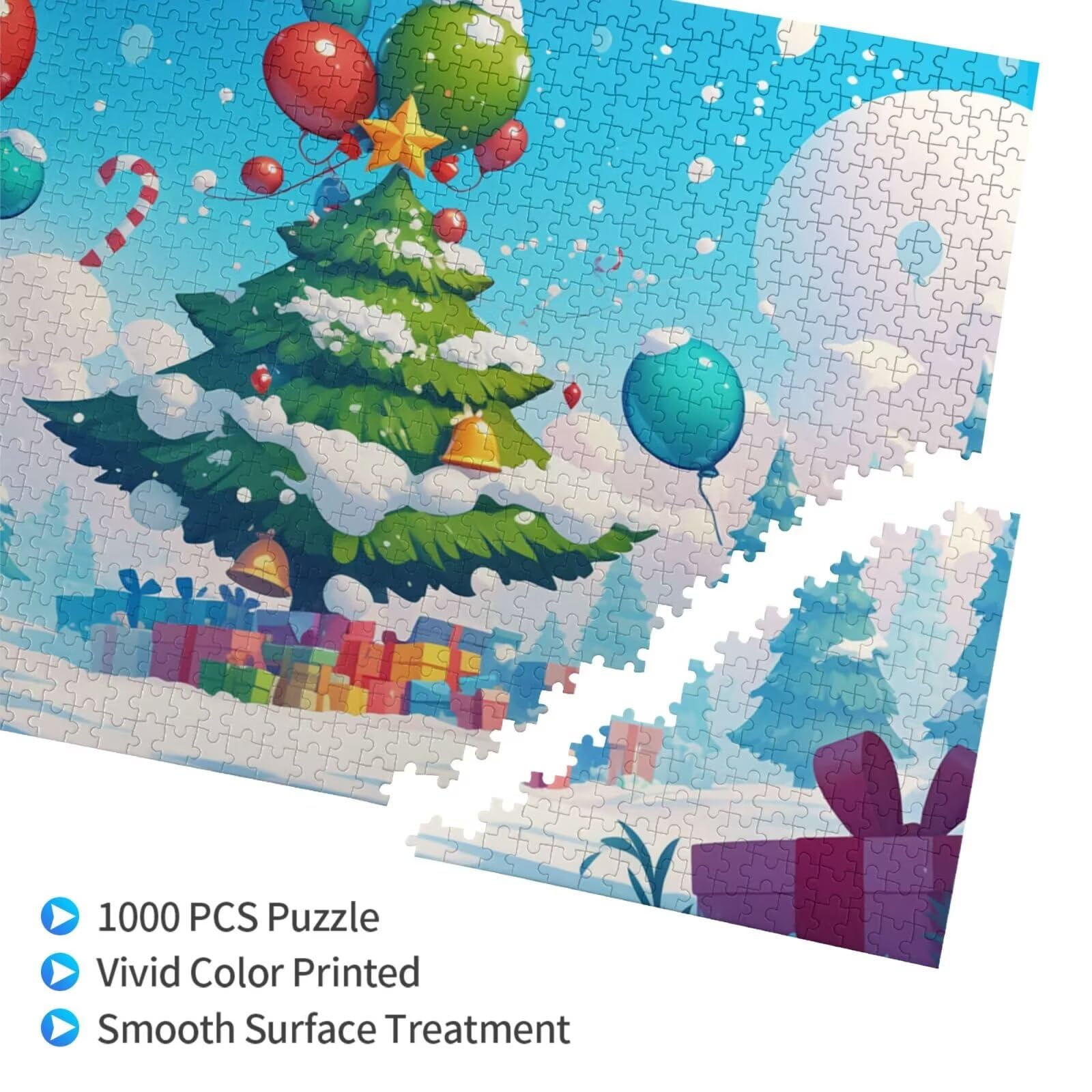 Puzzle 1500 elementów Puzzle Choinka DIY Krajobraz Układanka Dorośli Gra Wyzwanie-Początkujący Myślenie Gry i Zabawa - Nowoczesna Dekoracja Ścienna, Wyjątkowa Dekoracja Sypialnia Prezent Kobieta
