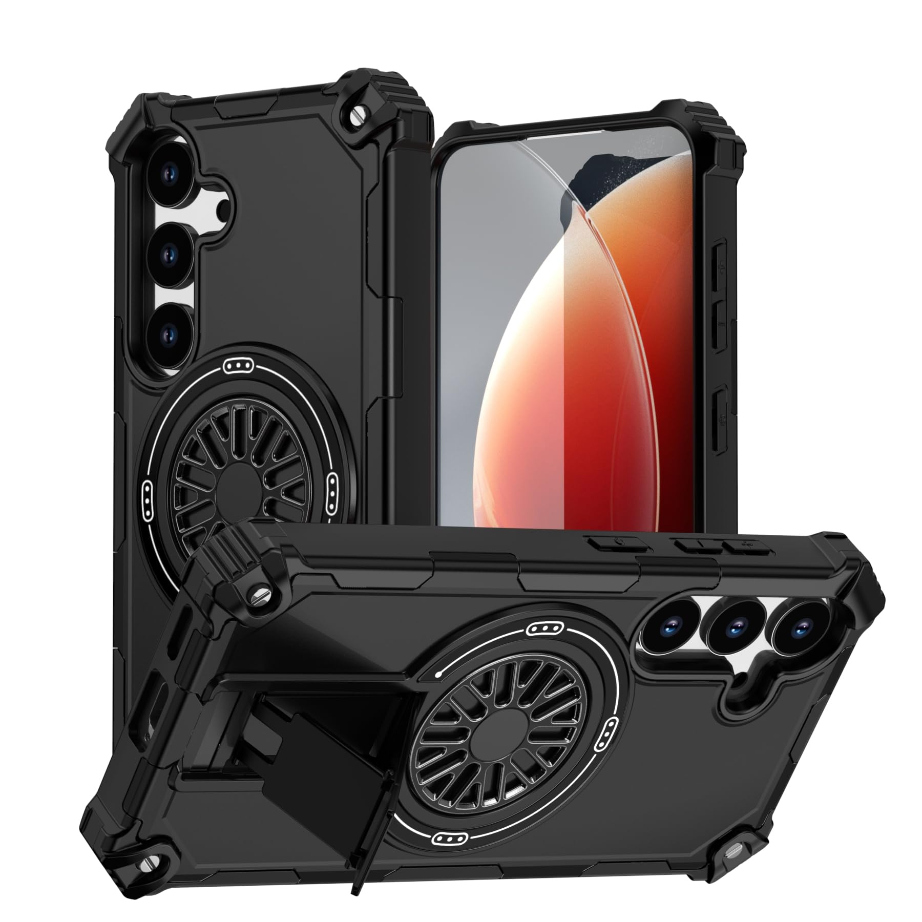 Coque magnétique Galaxy S24 antichoc noire fine compatible Mag-Safe