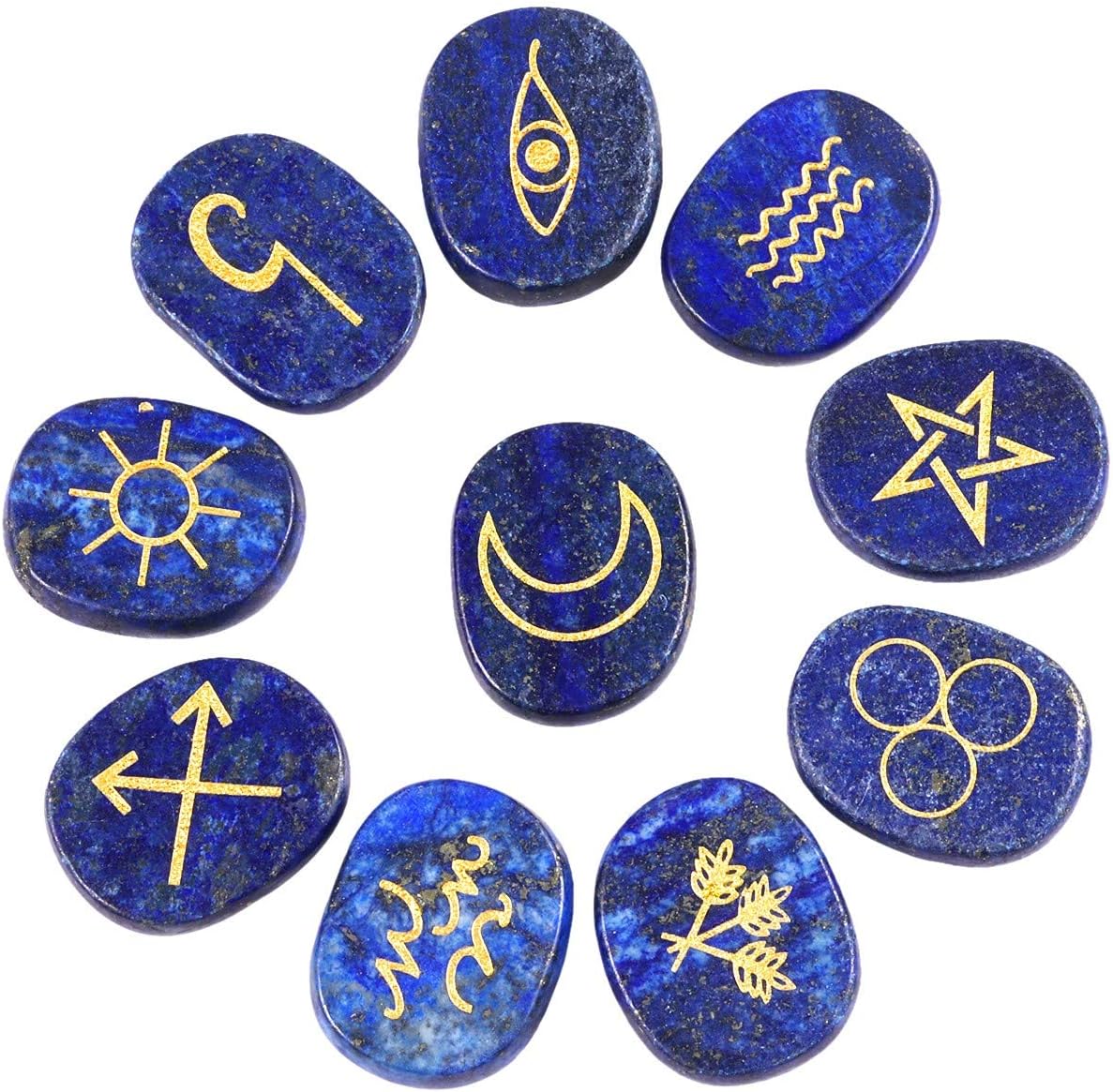Amazon.com: Rockcloud Healing Crystal Lapis Lazuli Gypsy Symbol Witches ...