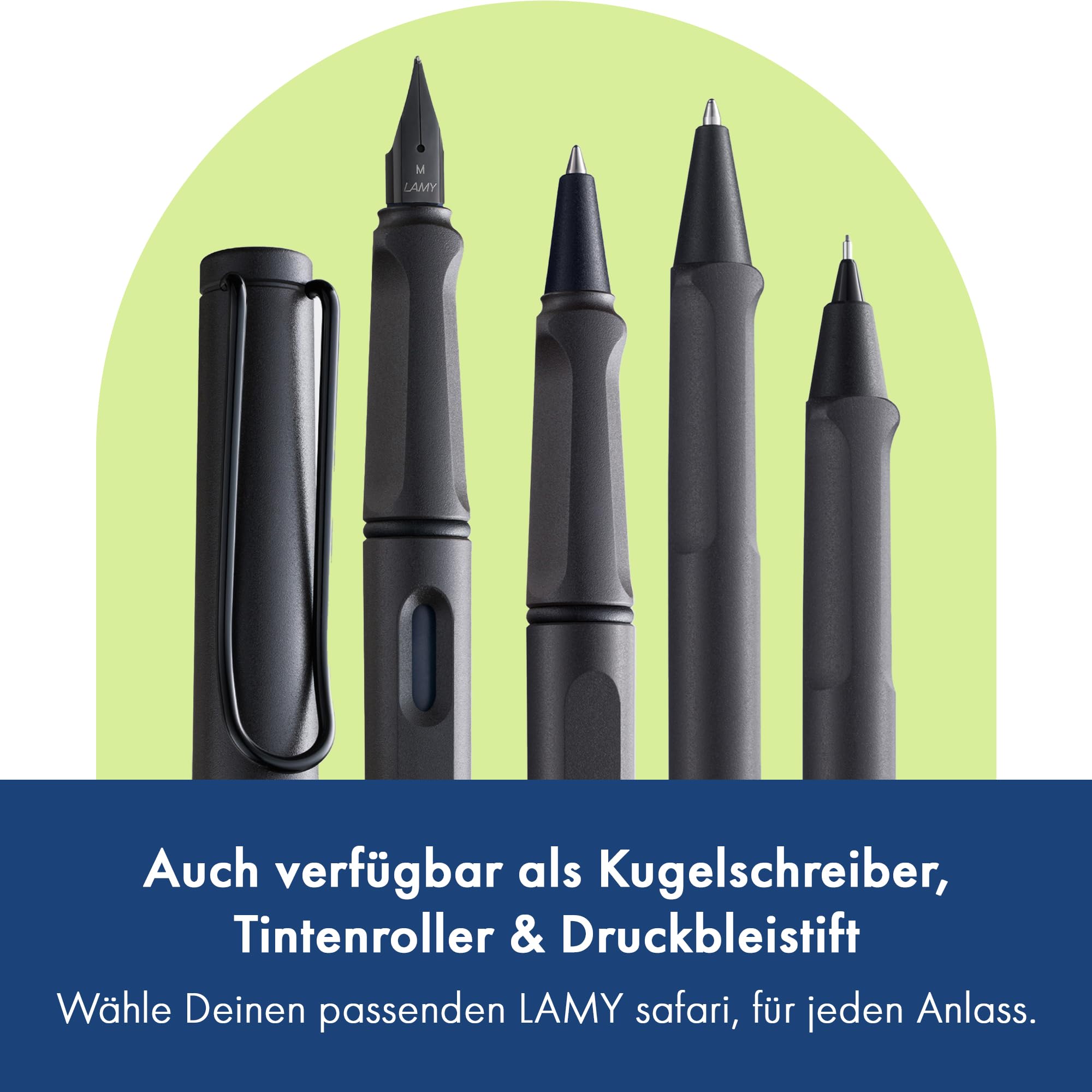 LAMY safari umbra Füllfederhalter mit ergonomischem Griff und polierter Stahlfeder in der Größe EF, ideal für jedes Schreiben und Kalligraphie, einschließlich LAMY T 10 blauer Patrone, für