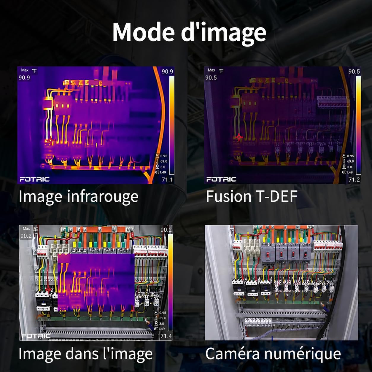 TK6 Caméra Thermique, Résolution IR 384x288, 30 Hz, NETD 40 mK, Focus Manuel dès 0,15 m, -20 à 550 °C, Écran Tactile IPS 3,5", 5 MP, pour Électricité, Bâtiment & CVC