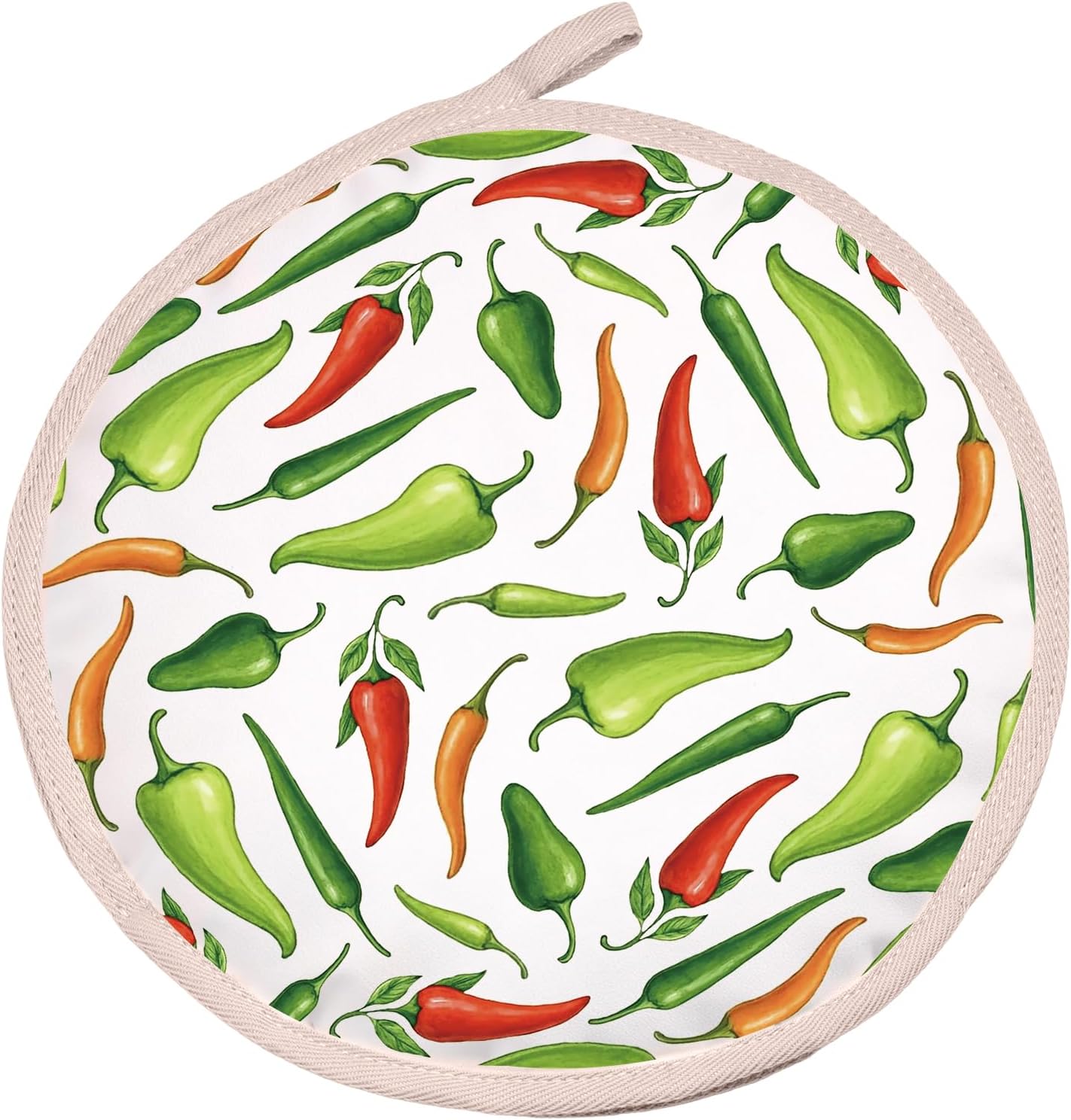 HOLLP 1-Pack Spicy Food Lover Gift Chili Pepper Tortilla Warmer Pouch Chili Lover Gift Hot Pepper Tortilla Warmer (Pepper-2 T)