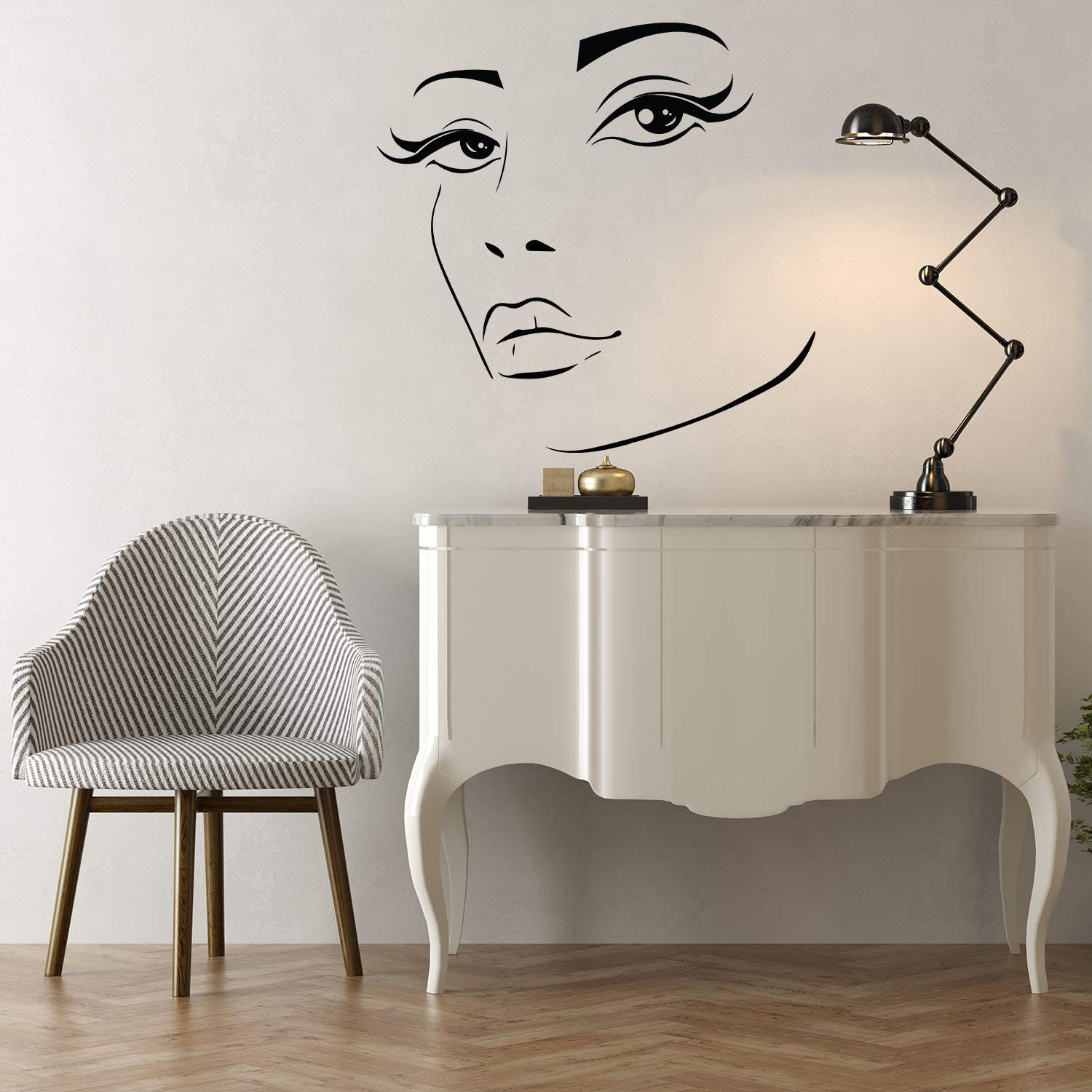 Sticker Mural Acrylique Motif Lotus – Décor Amovible Pour Mur Lisse, Couleur Noir (or/argent), 38 X 27,5 Cm - 3