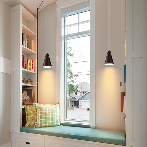 Miniatura 8 de Lámpara colgante enchufable de níquel cepillado, luces colgantes con cable de enchufe, interruptor de encendidoapagado, mini luces colgantes