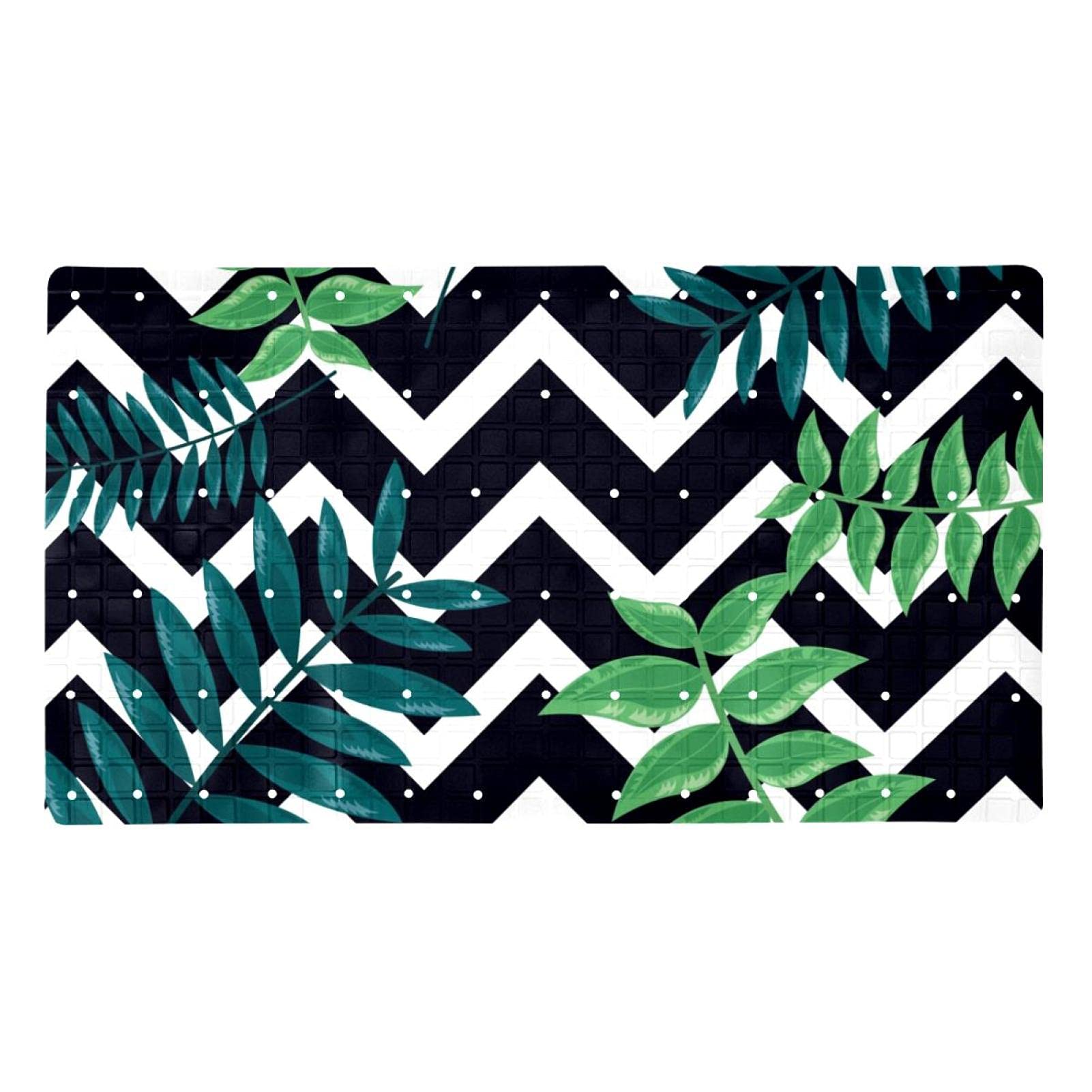 Tapis de baignoire antidérapant lavable avec ventouses de douche