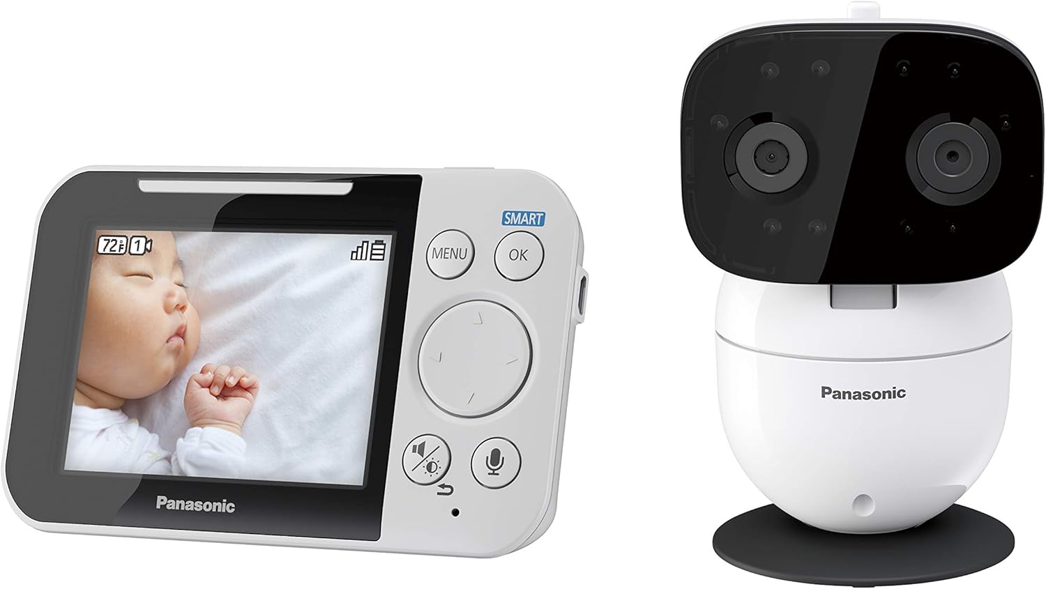Panasonic Long Range Video Baby Monitor with 2 Way Talk, Remote Pan
