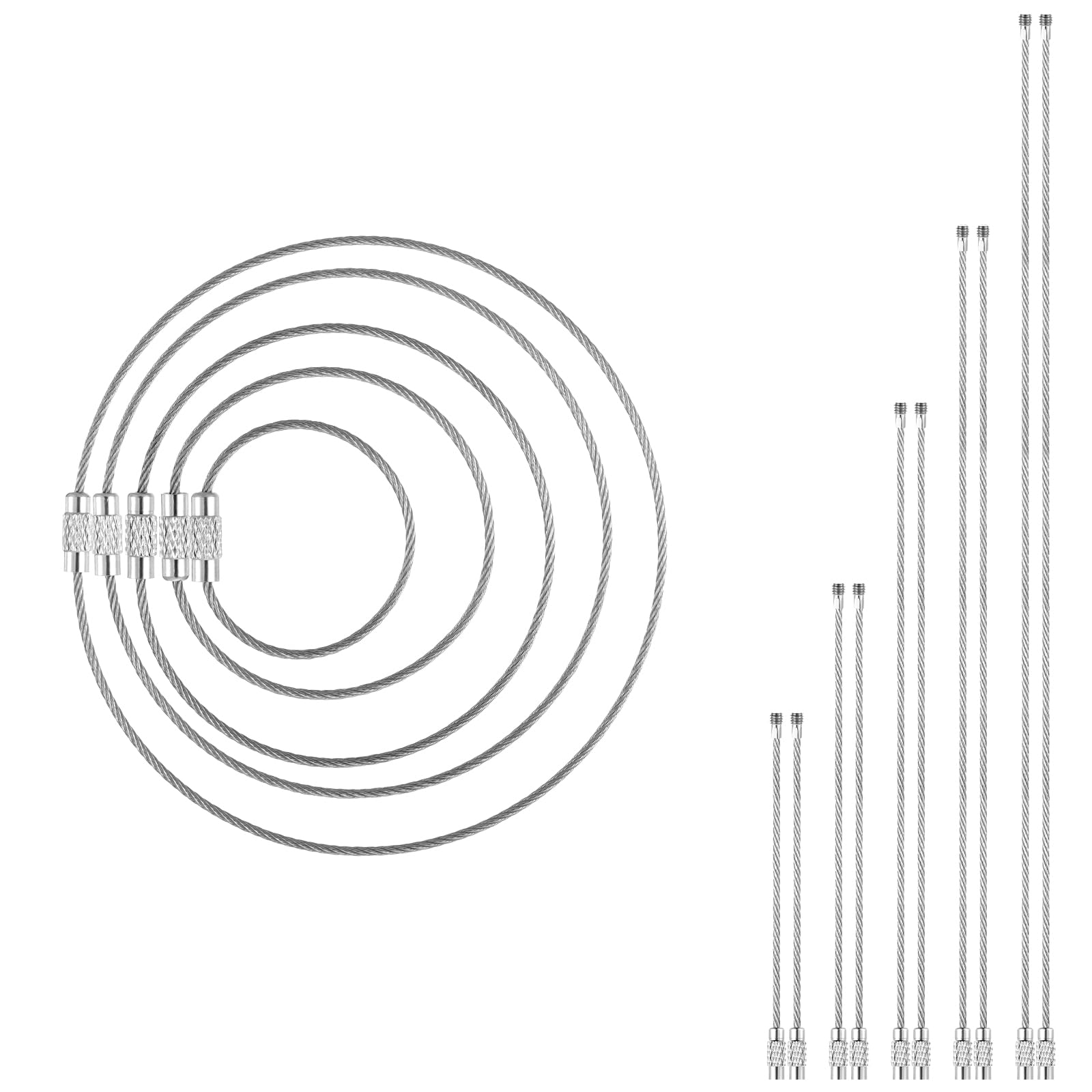 MecArmy CH13 Titanium sleutelringen, 32/20 mm titanium platte sleutelhanger, 7 stuks, titanium sleutelring, spleet ringen voor sleutels, ID-plaatjesring, kunst- en handwerk sleutelring