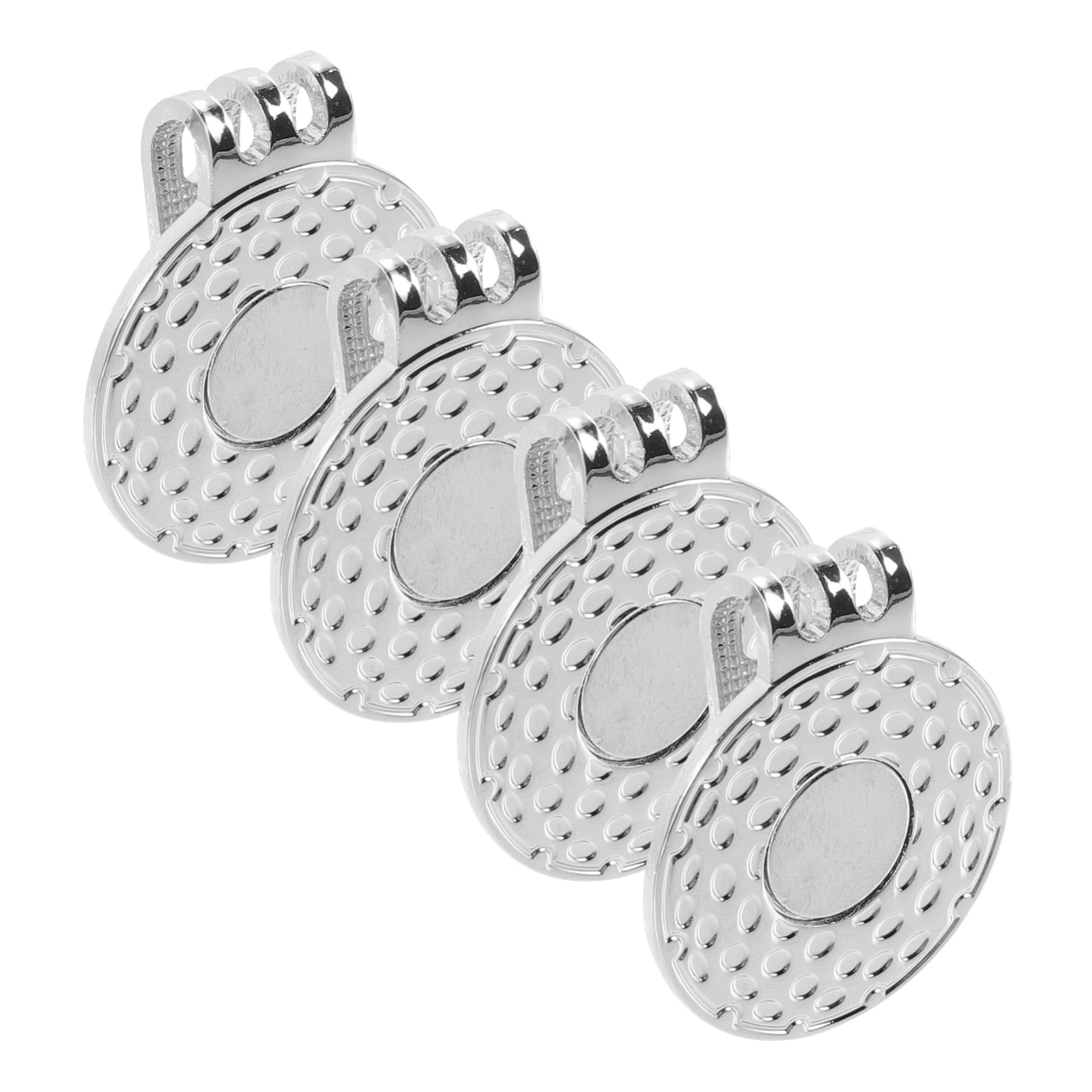 BESTonZON Golf Ball Marker Hut Clips Verschleißfeste Golfs Marker Für Hüte Praktische Zum Befestigen Gürteln Silberne Design