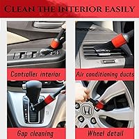 Vista 7 de Juego de 10 cepillos para detallado de automóvil, kit de limpieza interior de automóvil, incluye 5 cepillos para detallado de automóvil, 3 cepillos