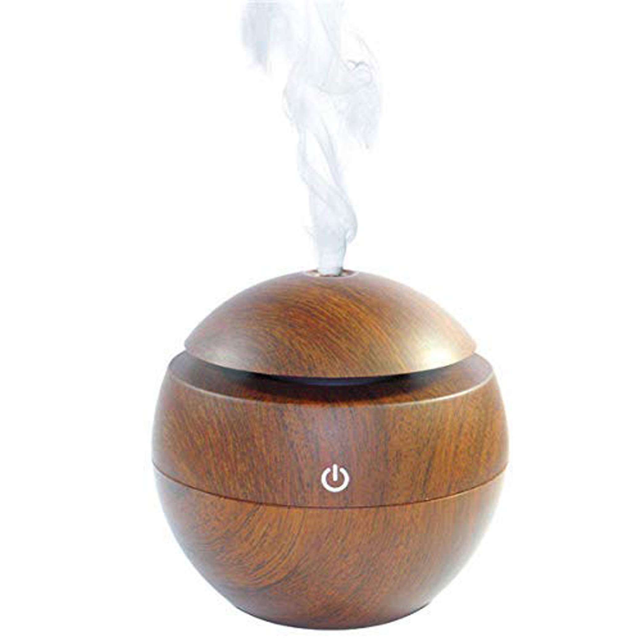 ARURA Wooden Round Portable Aroma Air Mist Diffuser Humidifier Purifier With LED Light For Home, Office, Bedroom, Room, Car, Spa, Travel (9.8X10 CM) with USB Cable-image-19