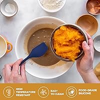 Vista 4 de Mrs. Anderson's Baking Raspador de espátula de silicona, flexible y antiadherente, azul marino