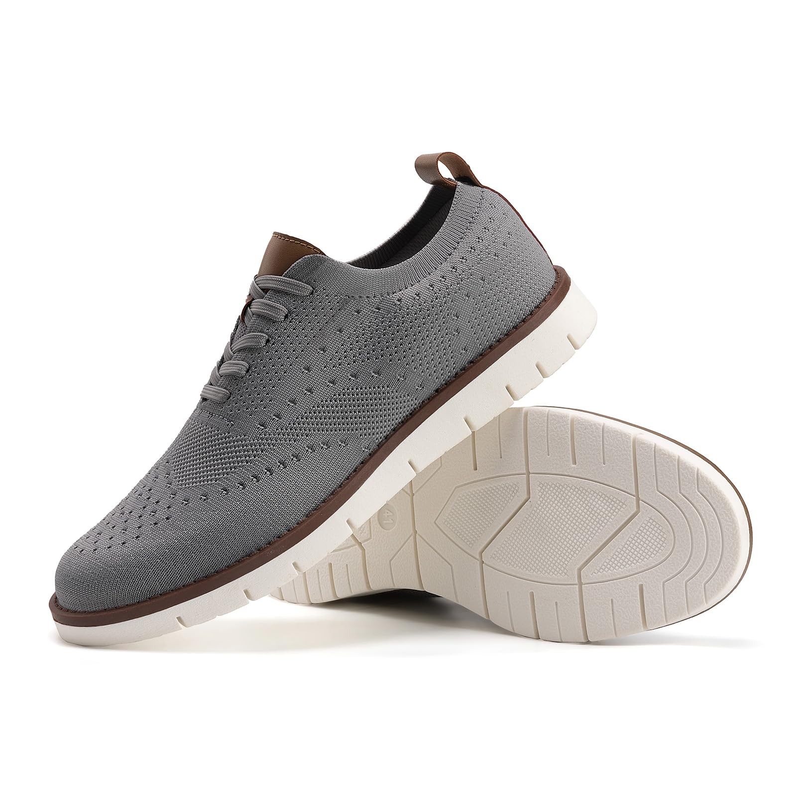 Oxfords Dress Sneakers for Men Comfortable Walking Shoes Lightweight Casual Knit Tennis Shoes