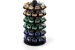 EVERIE Compact Coffee Pod Carousel Holder - Compatible with Nespresso Original Line Pods (Capacity: 60)