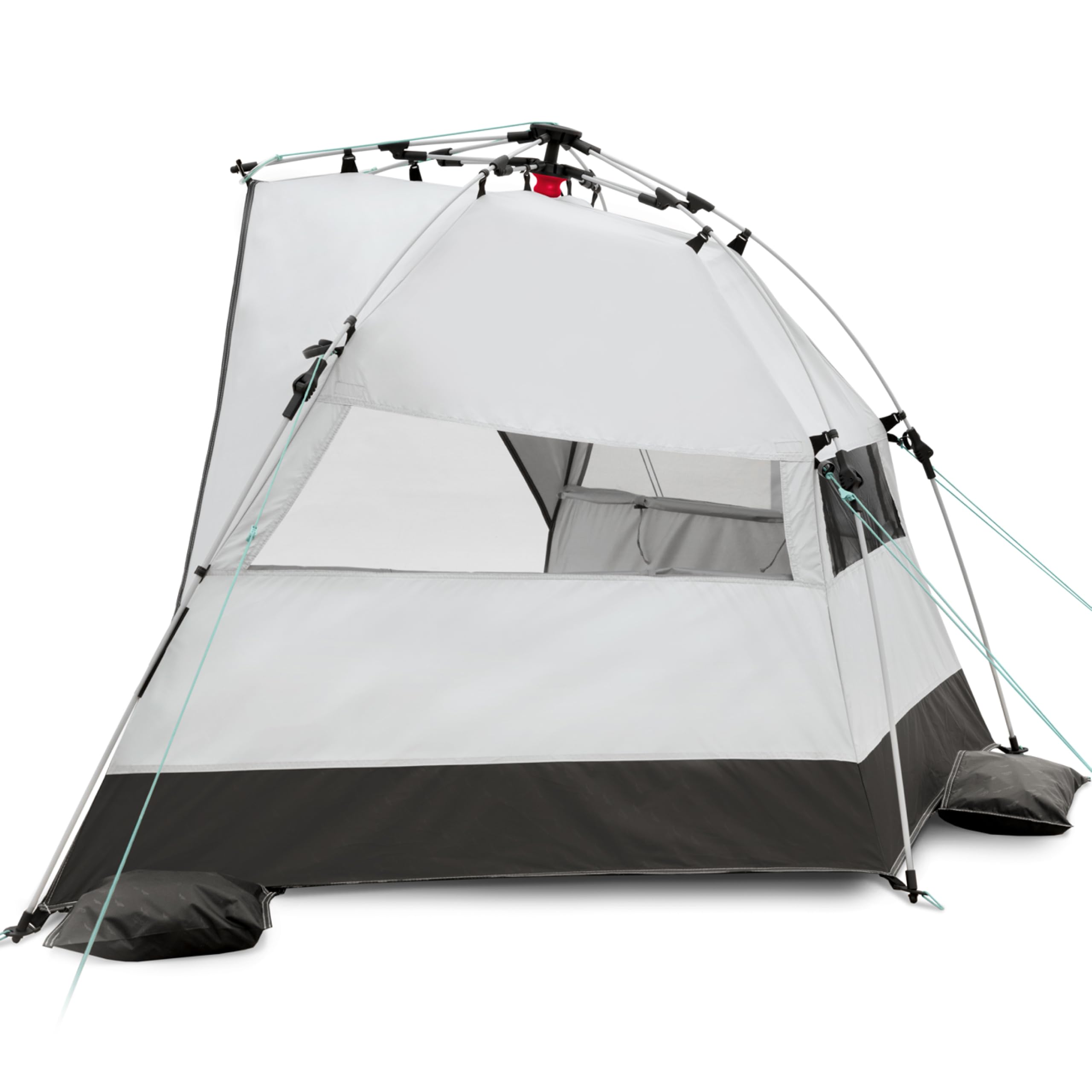 qeedo Quick Bay Strandmuschel UV-Schutz 80+ 360° Panorama View leichtes Strandzelt Quick-Up-System 2 Personen