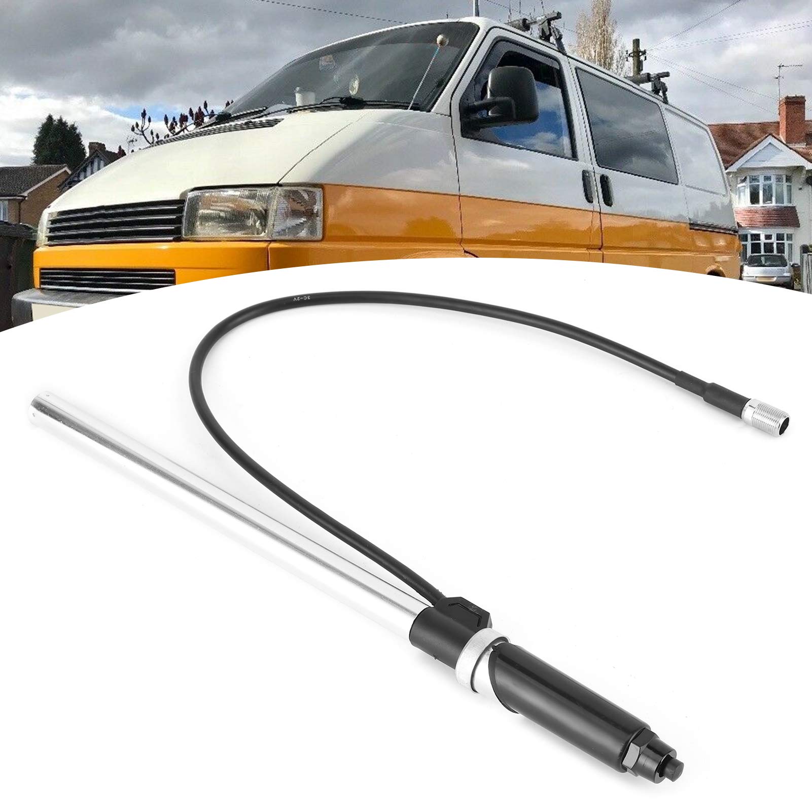 Antena samochodowa, stała, odporna na rdzę pod kątem 38º 701051503B Antena samochodowa ze stopu aluminium do TRANSPORTER T4 1990‑2003