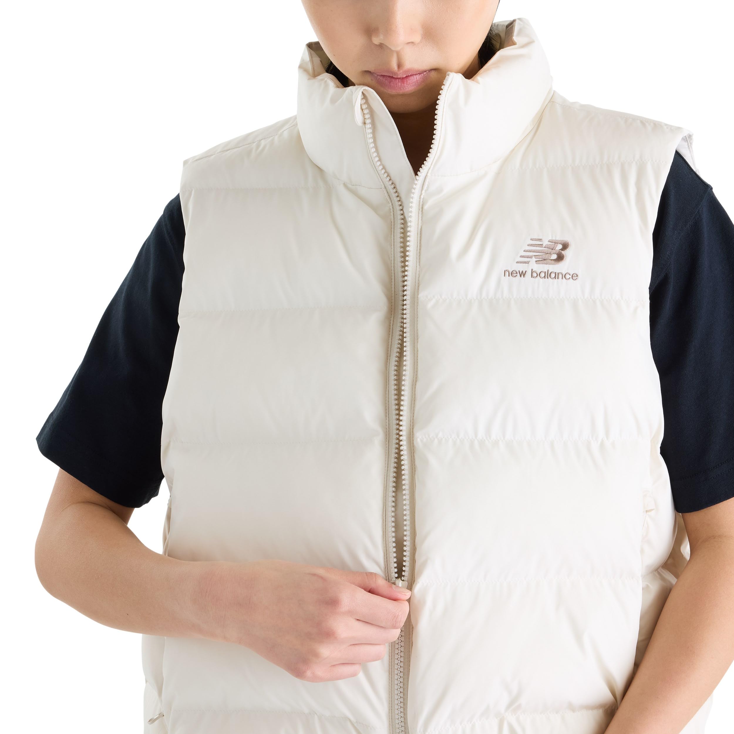 New Balance Boston Puffer Vest BK - BLACK Large