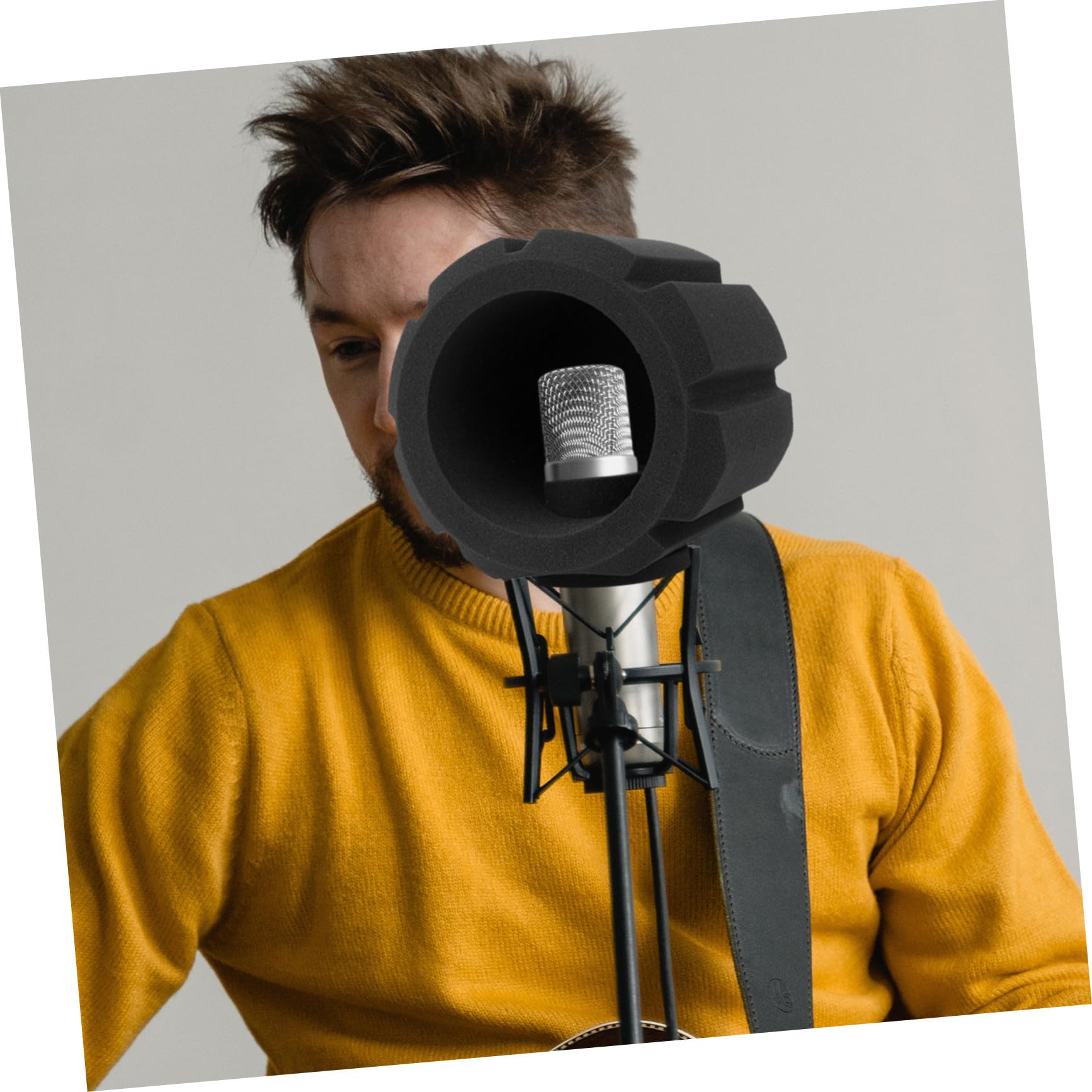 Schallschutz Mikrofon Abdeckung aus Atmungsaktivem Dickem Schwamm für Live streaming und Podcasting Vielseitiger Pop schutz Passend für Viele Mikrofone Leichte und Praktische