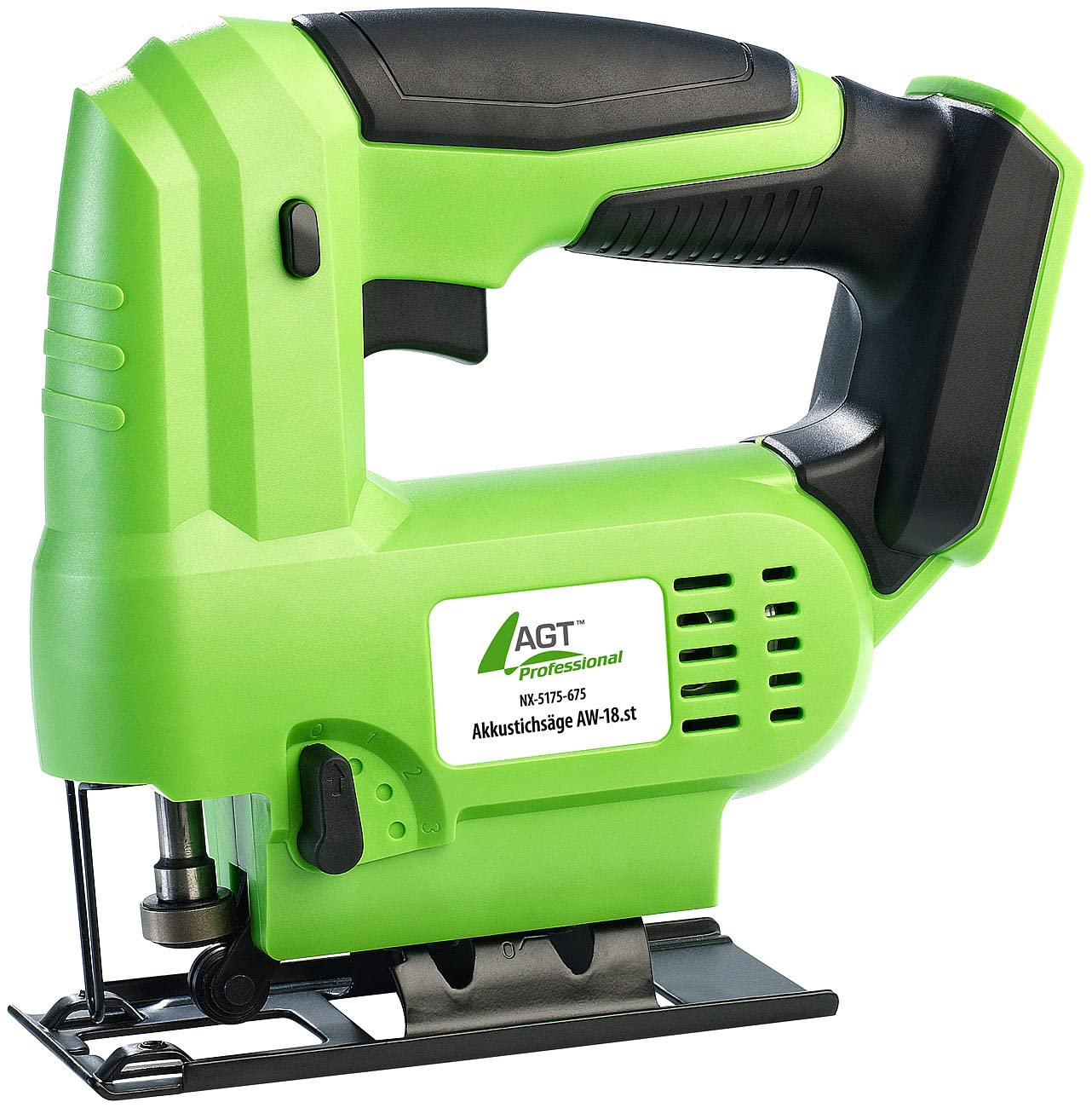 AGT Professional sierra de: Sierra de calar a batería, 20 Volt, (sin batería) (para madera y metal a, calar para madera, 18v)
