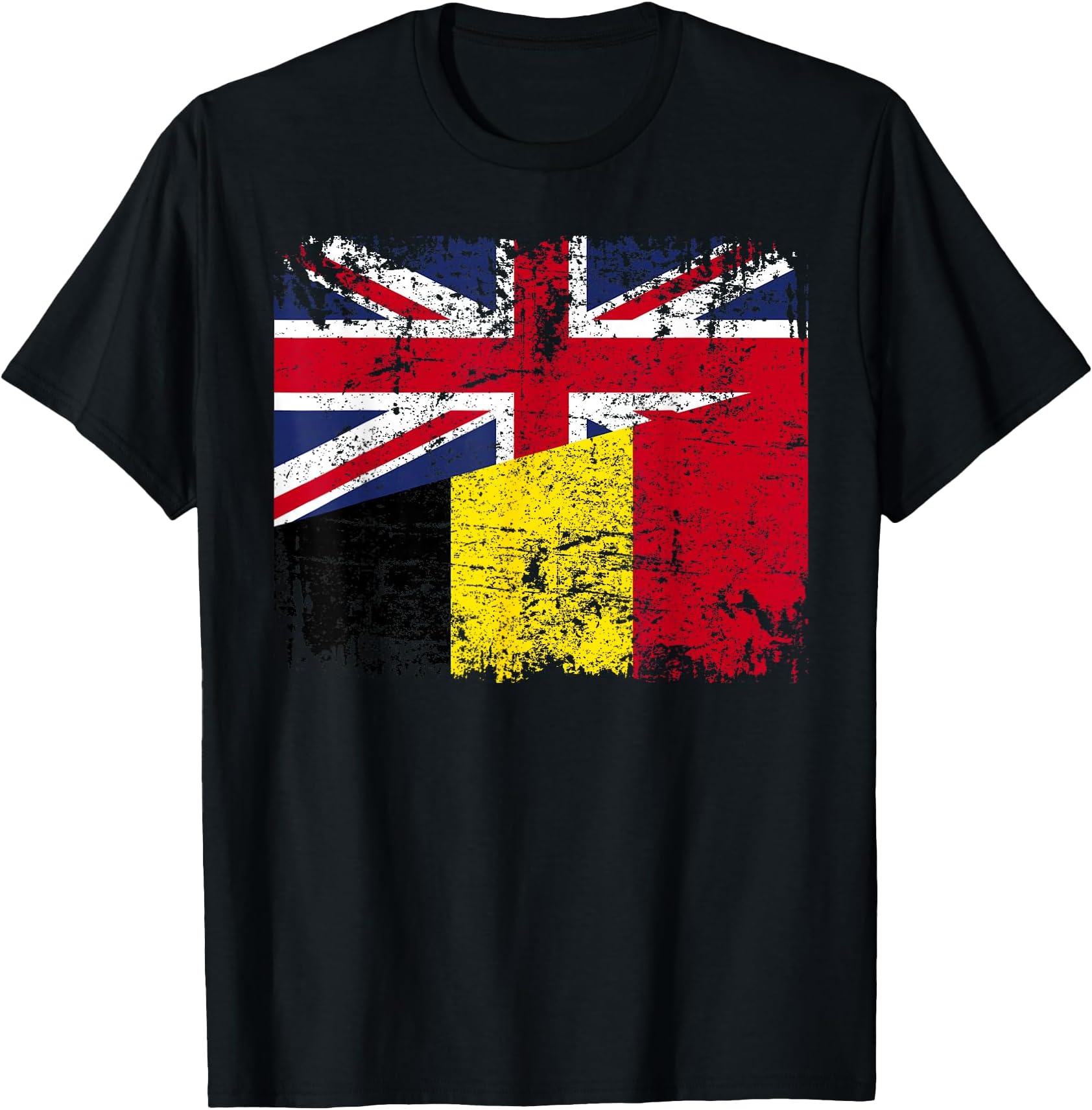 BELGIUM Half BRITAIN UK Friendship Flag BELGIAN T-Shirt
