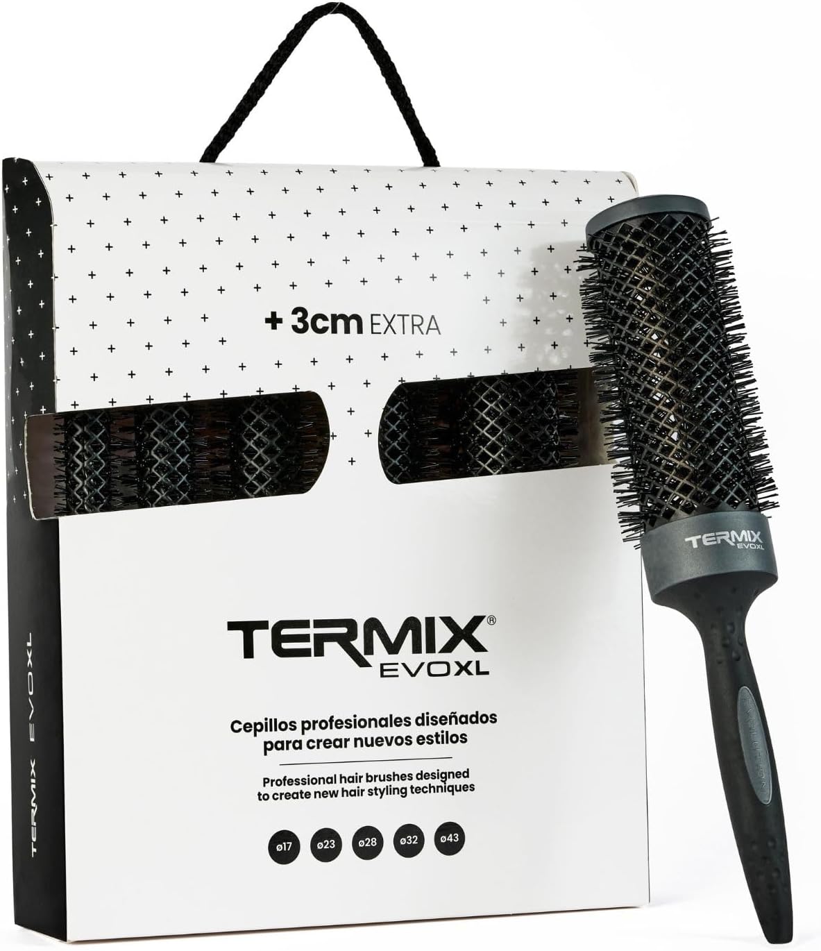 Pack of 5: Termix Evolution Round Hair Brushes, X-Large, Pack of 5