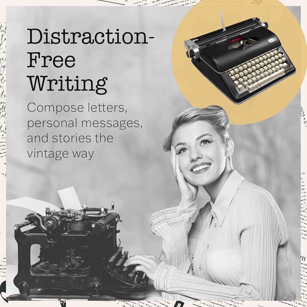 ヒサarchi TYPEWRITER ALLINONE ZXNQ Classic Manual Typewriter (Normal use) with Ribbon