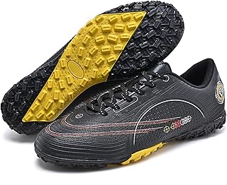 Amantes de Chuteiras,Respirável Confortável TF Chuteiras de Futebol Juvenil,Leve Antiderrapante Sapatos de Futebol Masculino Chuteiras,para Atletismo,Treinamento (Color : Black, Size : 44 EU)