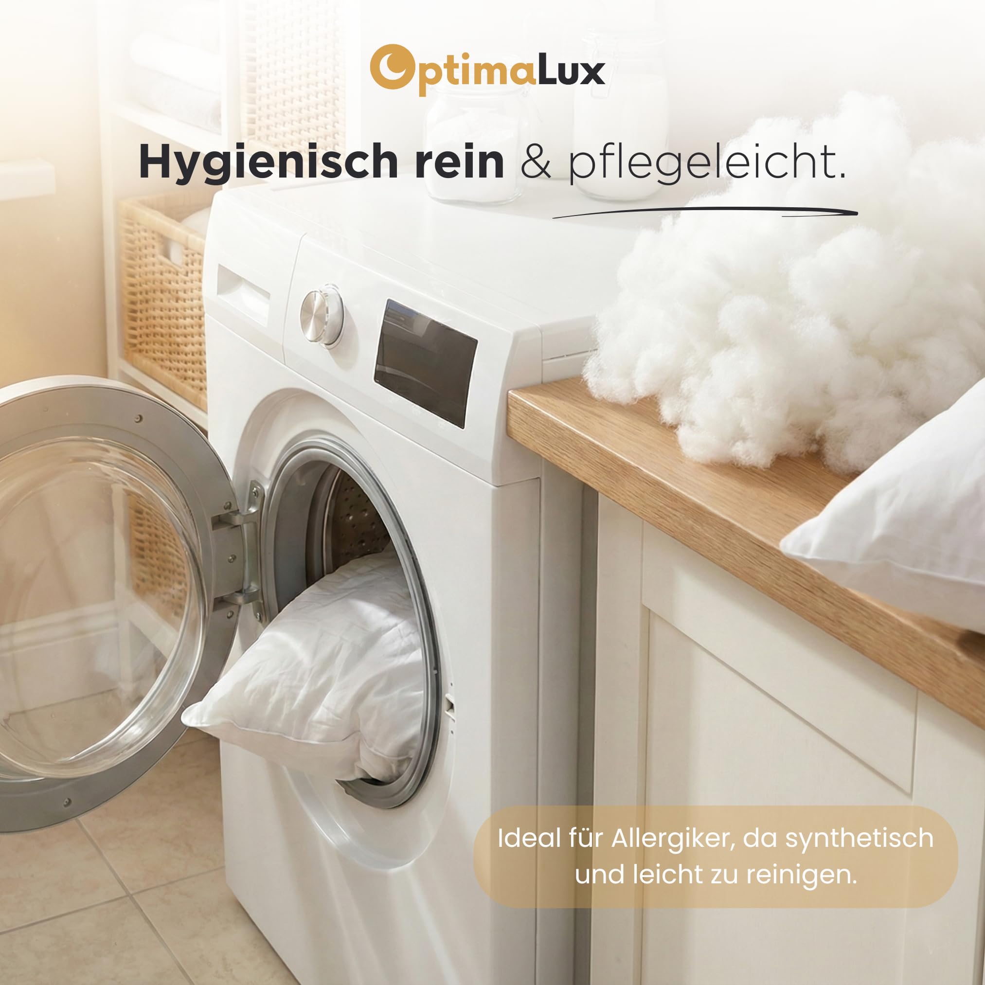 3kg Füllwatte Hochflauschig – Premium Füllmaterial für Kissen, Kuscheltiere, Amigurumi & Bastelwatte – 100% Polyester Fasern, Waschbar, Formbeständig, Stopfmaterial Weiß (3 x 1000g)