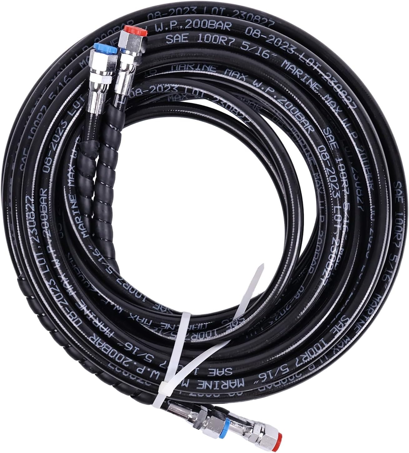 AIVWUMOT 24ft Hydraulic Hose Kit HO5124 Compatible with SeaStar Outboard Steering Boat Teleflex Marine