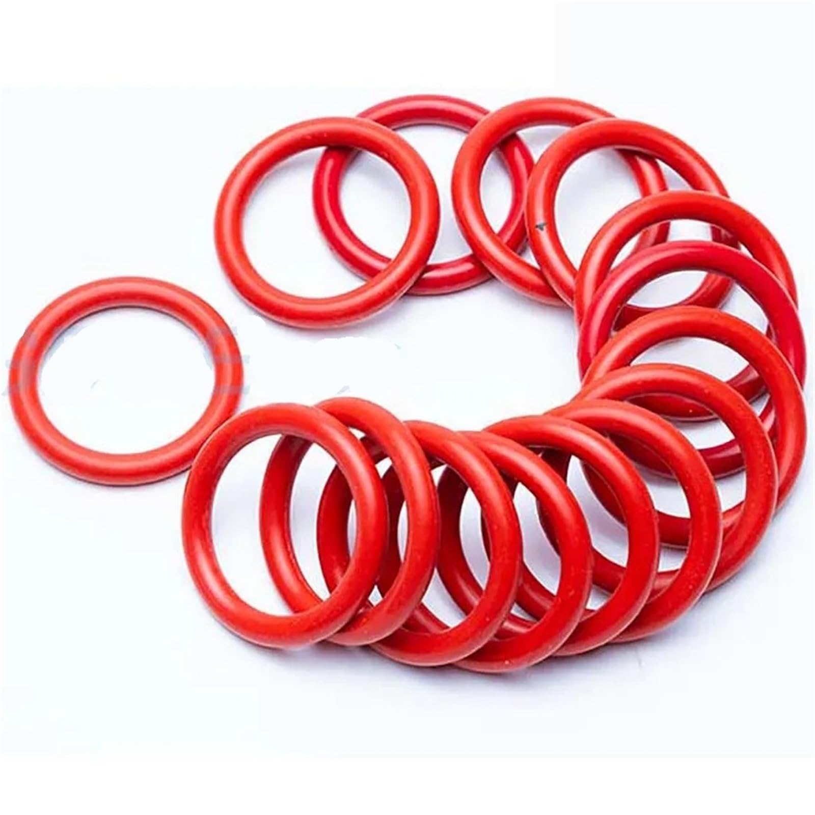 Junta tórica de silicona roja CS 3,5mm OD 10mm ~ 320mm arandela de junta tórica de silicona anillo de sellado de calidad alimentaria impermeable y aislado(OD 61mm (20Pcs))