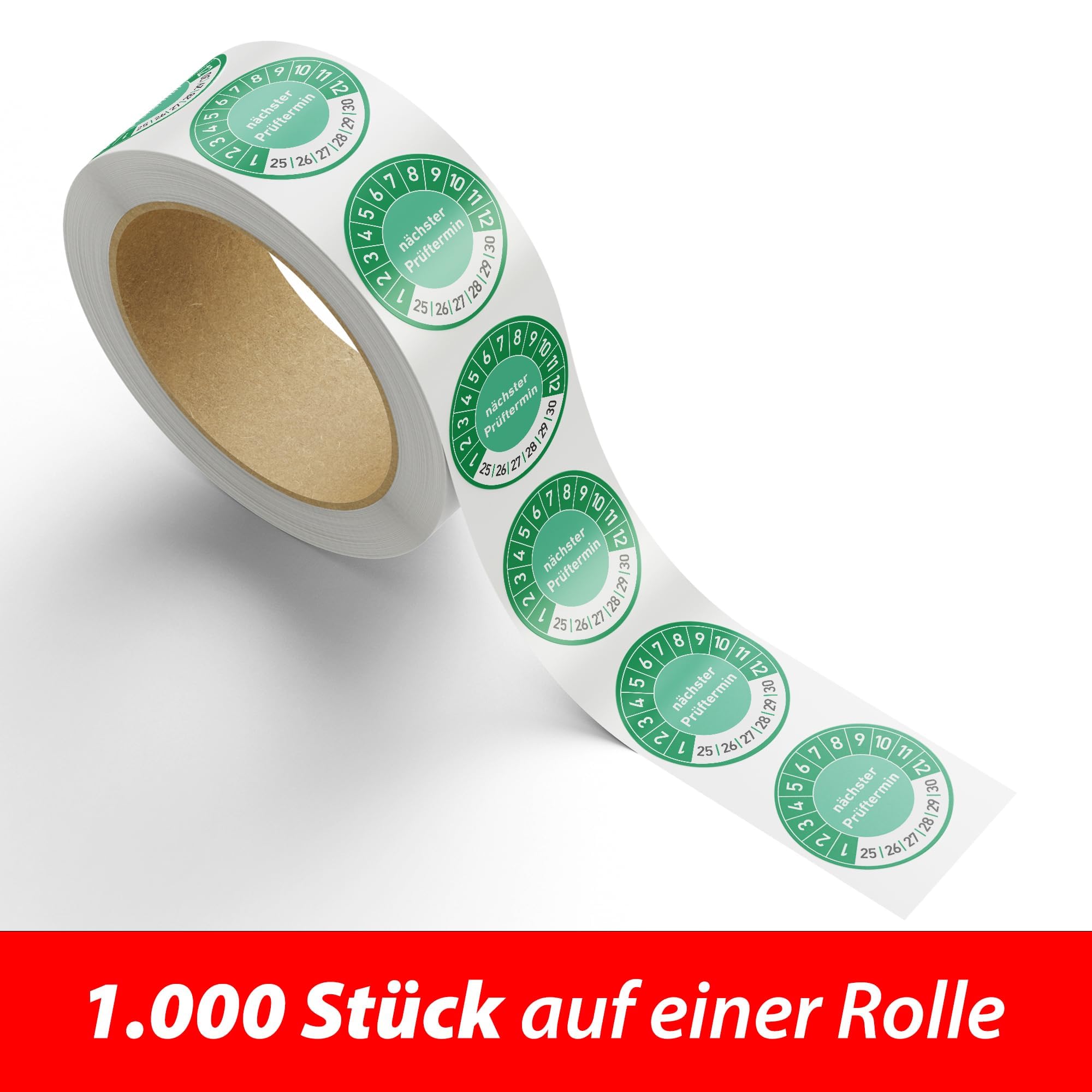 Nächster Prüftermin Prüfplaketten Wartungsplaketten 30mm (5000, grün)
