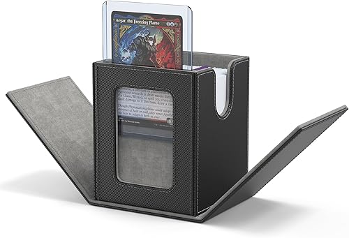 Miniatura 47 de Caja de almacenamiento de cartas ZLCA para cartas de intercambio, caja de cubierta de baraja MTG Commander con capacidad para más de 120 cartas