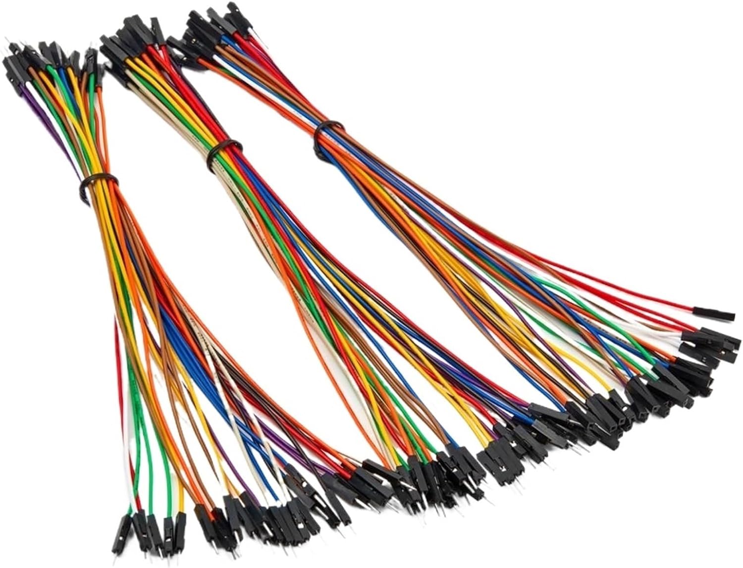 Copper Wire Cable 10cm 20cm 30cm Male Female 24AWG Solderless Flexible Line Connector for DIY Breadboard(40pcs Female-Female,10cm)