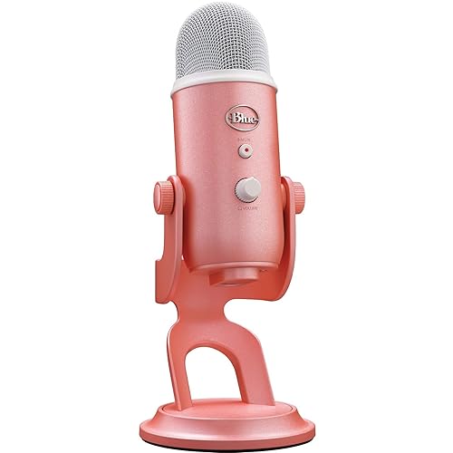 Logitech Blue Yeti Premium USB Gaming Microphone for Streaming, Blue VO!CE Software, PC, Podcast, Studio, Computer Mic, Exclusive Streamlabs Themes, Special Edition Finish - Pink Dawn - Pink Dawn - Microphone