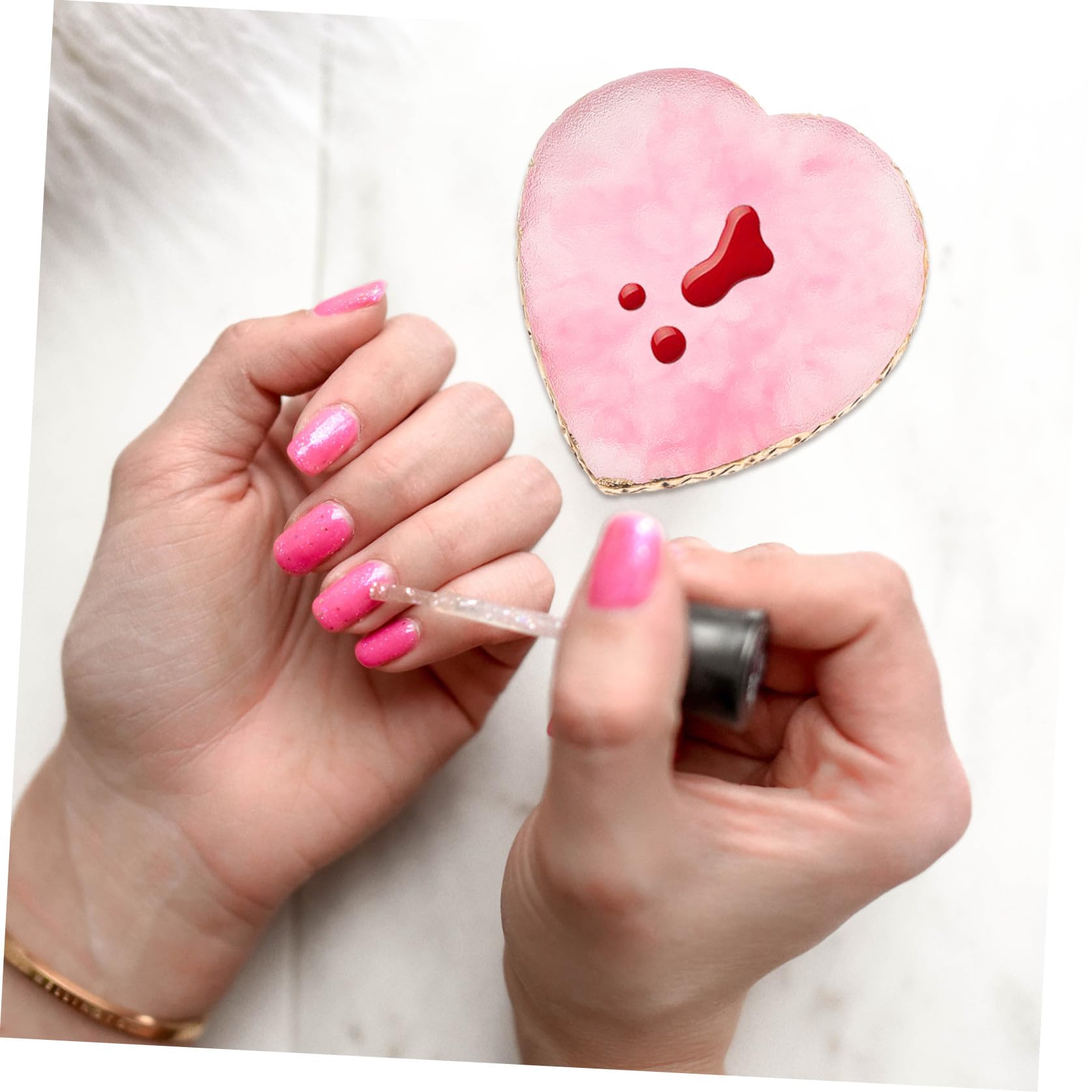 POPETPOP 8pièces Palette De Mélange De Couleurs Pour Présentoir Avec Cœurs Et Transparent Outil Pour Art Des Et Maquillage Cosmétique