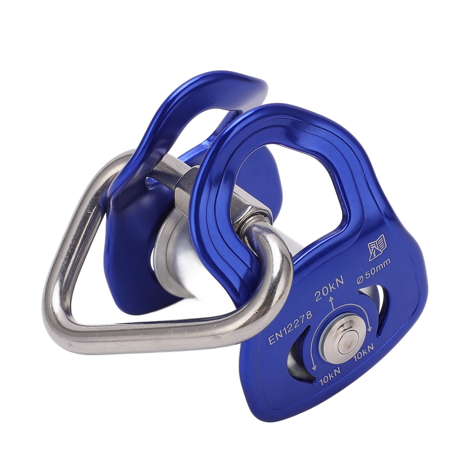 Polea Zipline Aleación de Aluminio Slackline Polea Deslizante 20KN 6.5x6x8cm Diseño Liviano para de Obstáculos, Niños Adultos Parque en el Patio Trasero