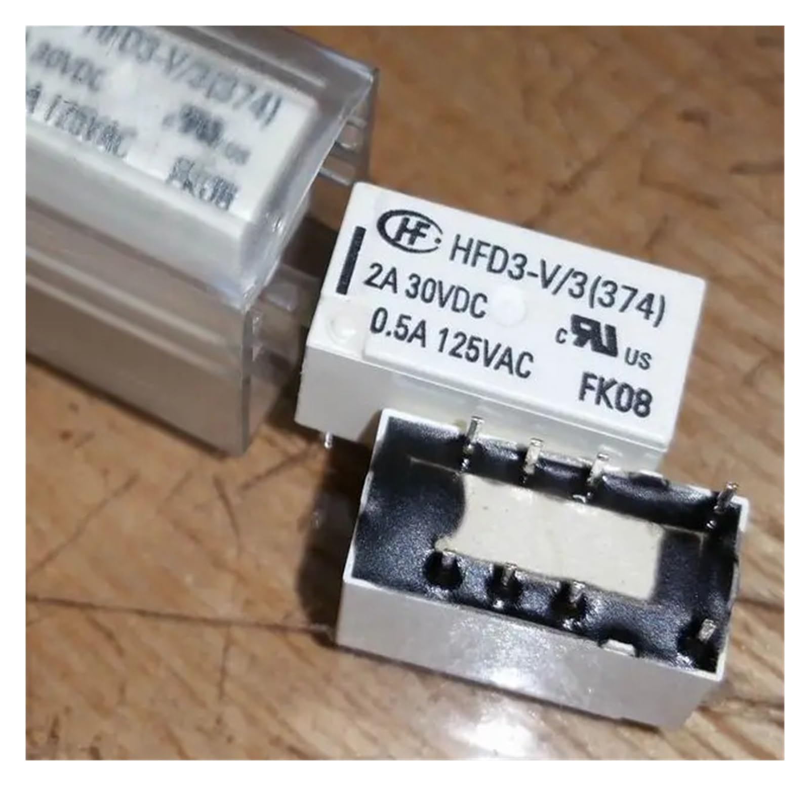 Relé HFD3-V 3 374 electromecánico subminiatura de 8 pines TX2-2A 4