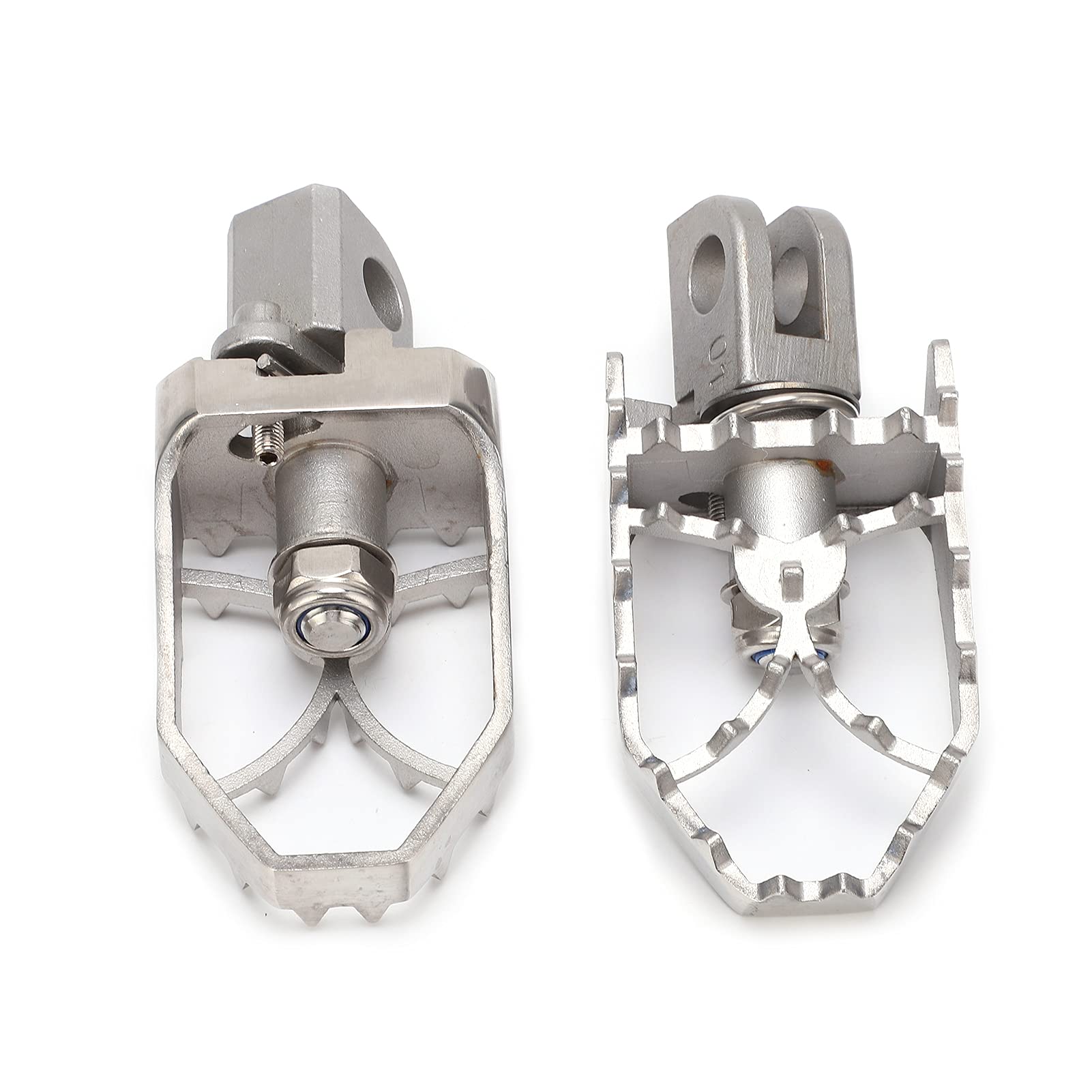 Generic Pedana per Moto Pedana Rotante in Acciaio Inossidabile 304 2 Pezzi Sostituzione Impugnatura con Denti Affilati Regolabili a 360 Gradi per Motociclisti 650 1000 X300