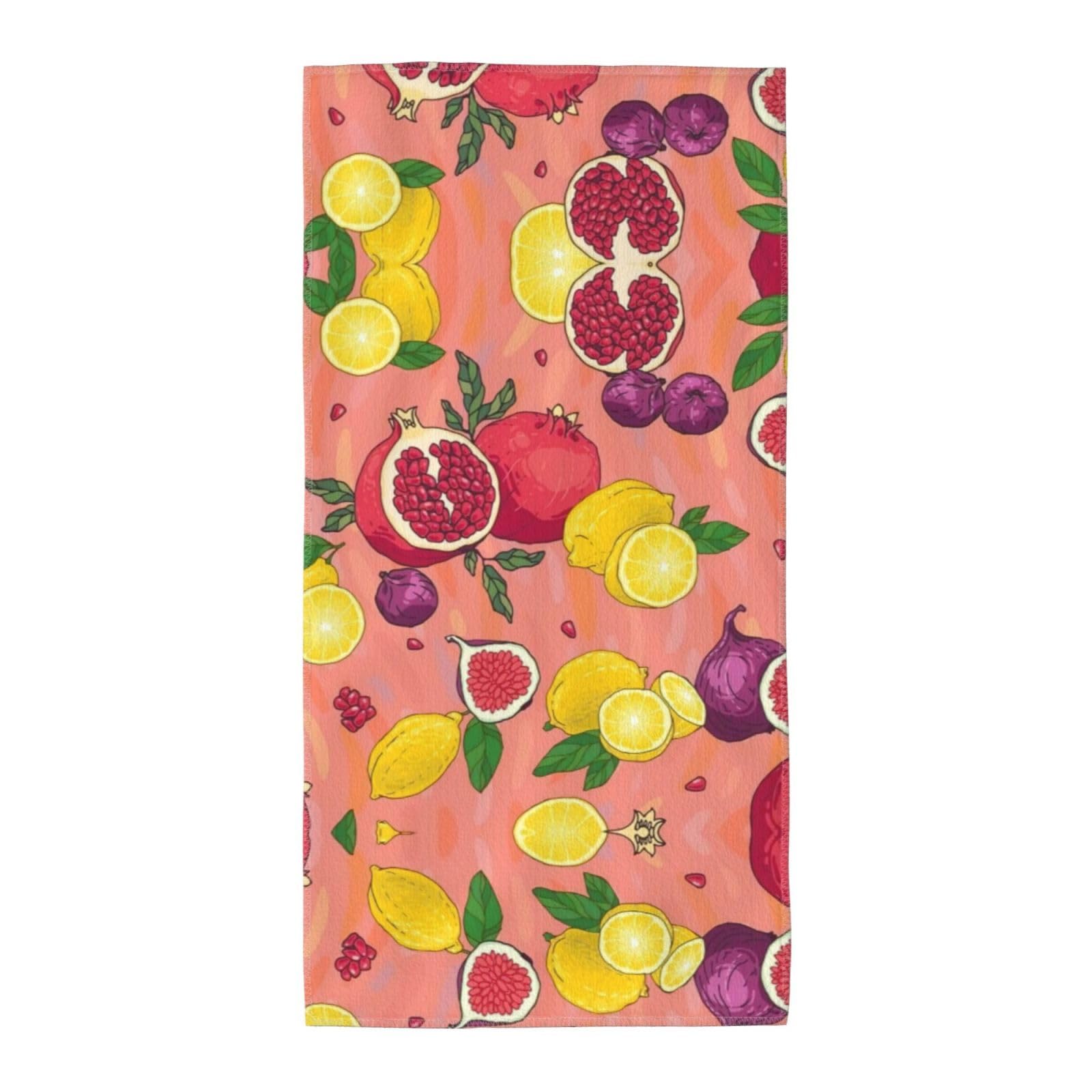 WYCZHY Exotic Fruits Printed Quick Dry Beach Towel For Camping Travel Vacation