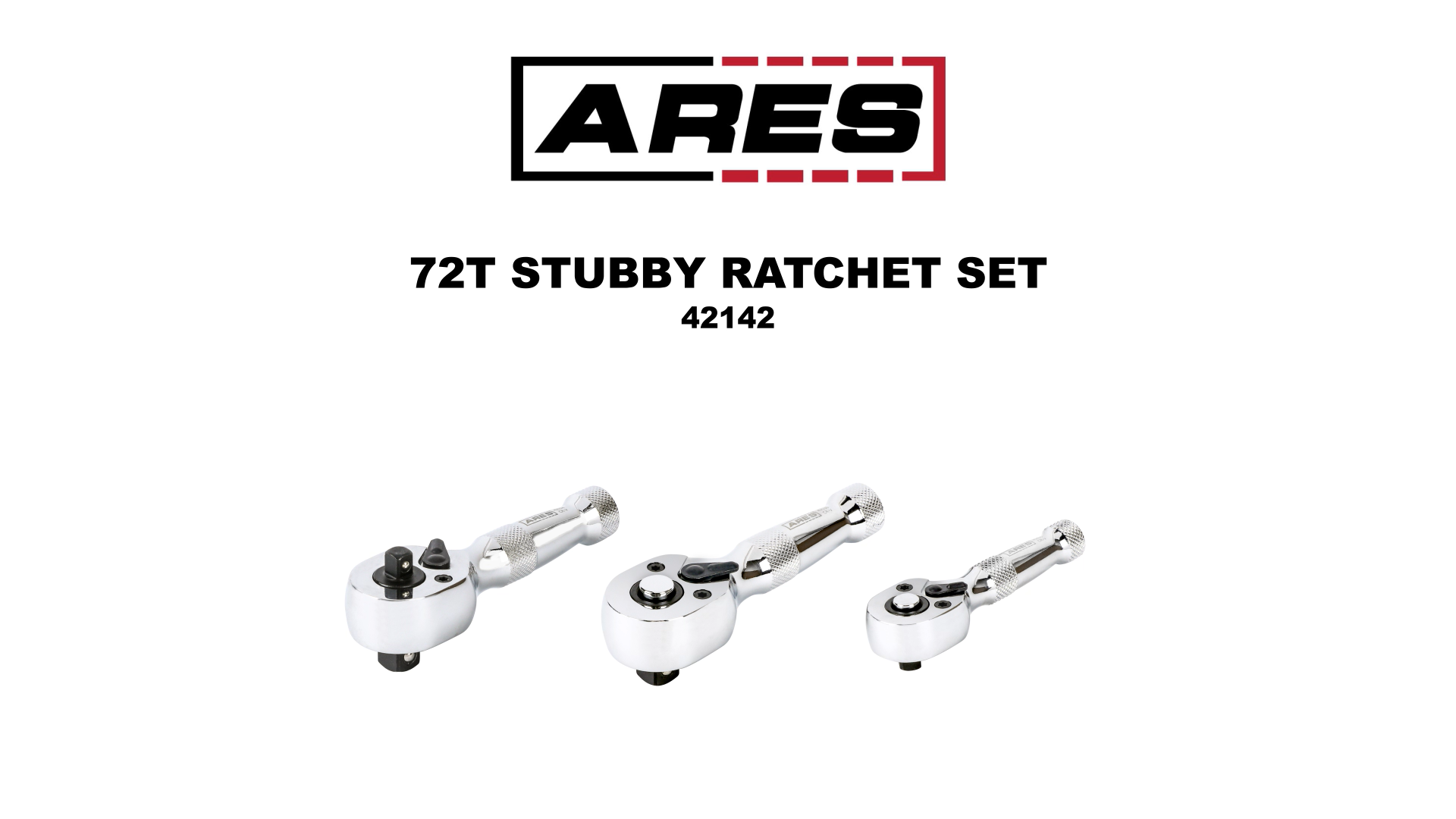 ARES 42043 - Flex Head Stubby Ratchet - 1/4-Inch Drive 72-Tooth
