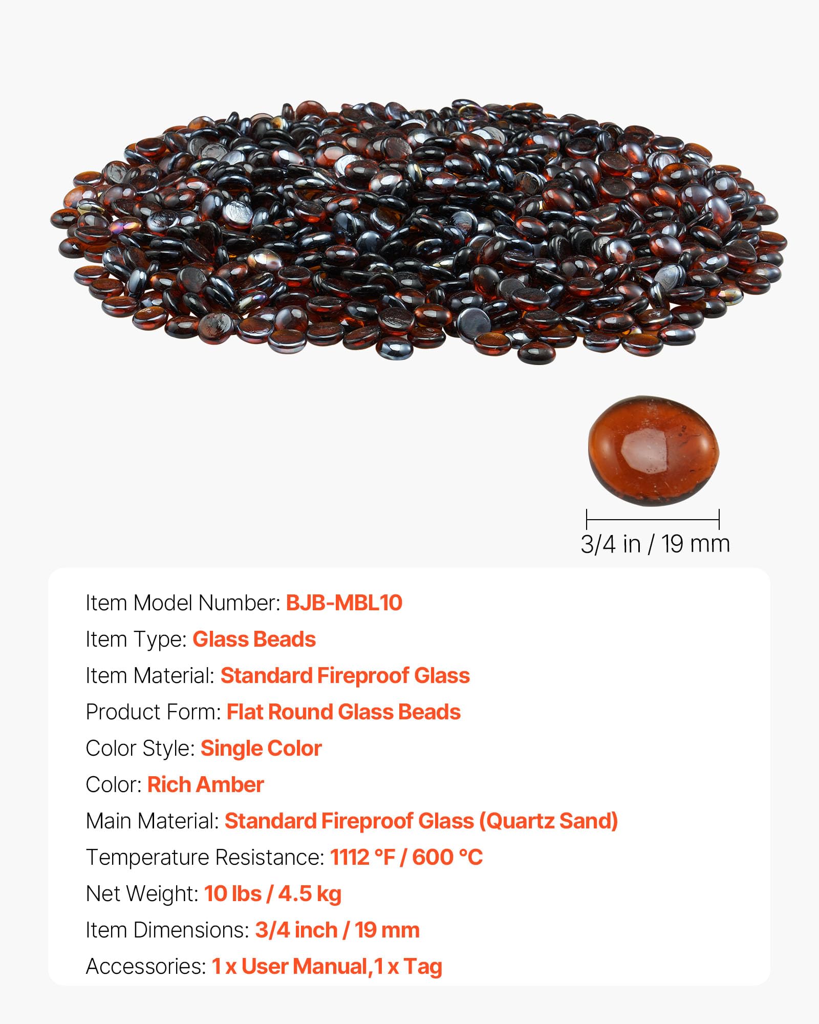 VEVOR Fire Glass - Sparkle Your Fire Pit! -7