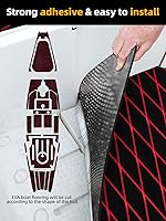 Vista 3 de FOCEAN Piso de lancha de espuma de etilvinilacetato para cubierta de lancha, alfombra marina antideslizante autoadhesiva para lanchas motoras