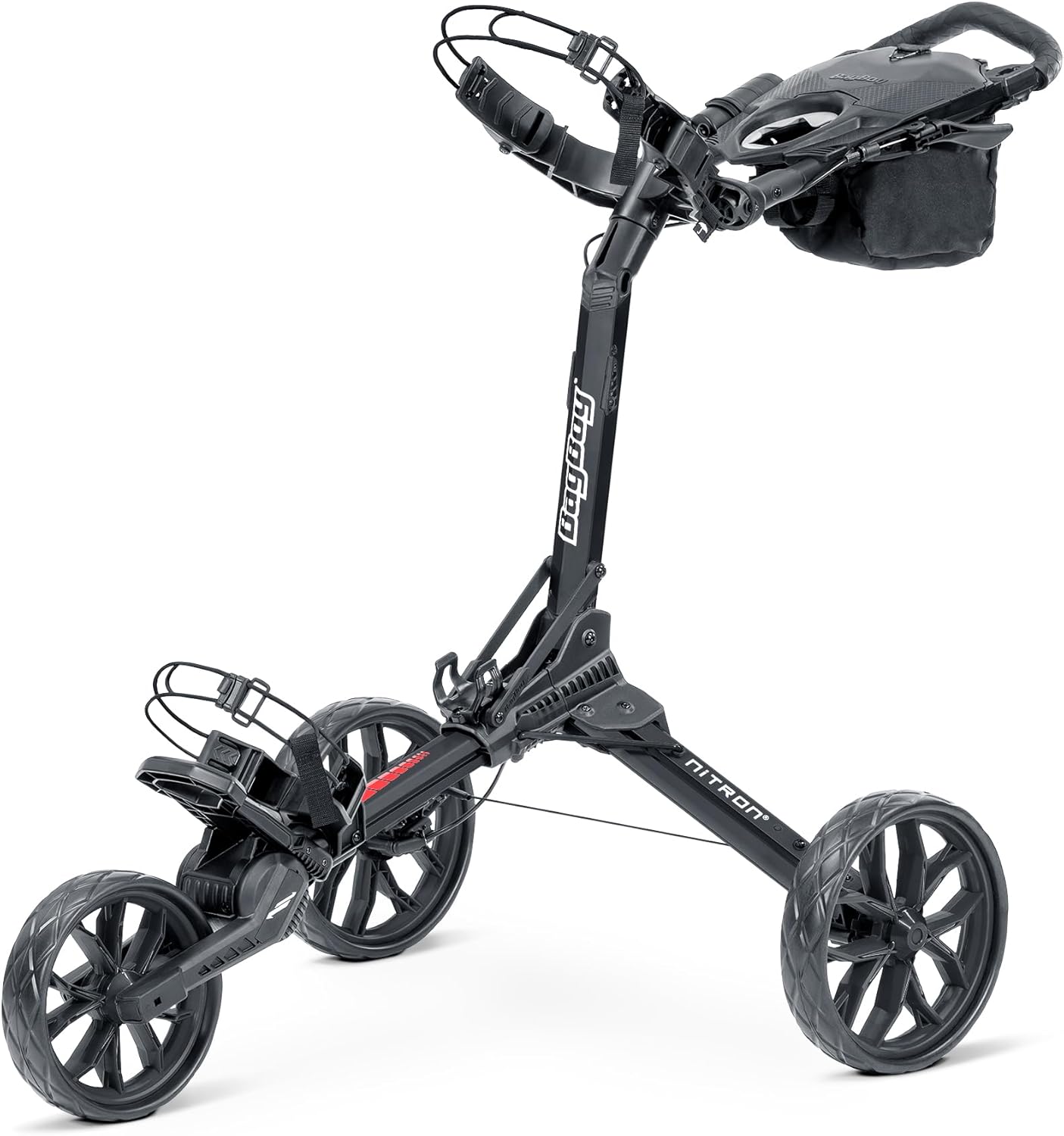 Bag Boy Nitron Golf Push Cart, Black/Black