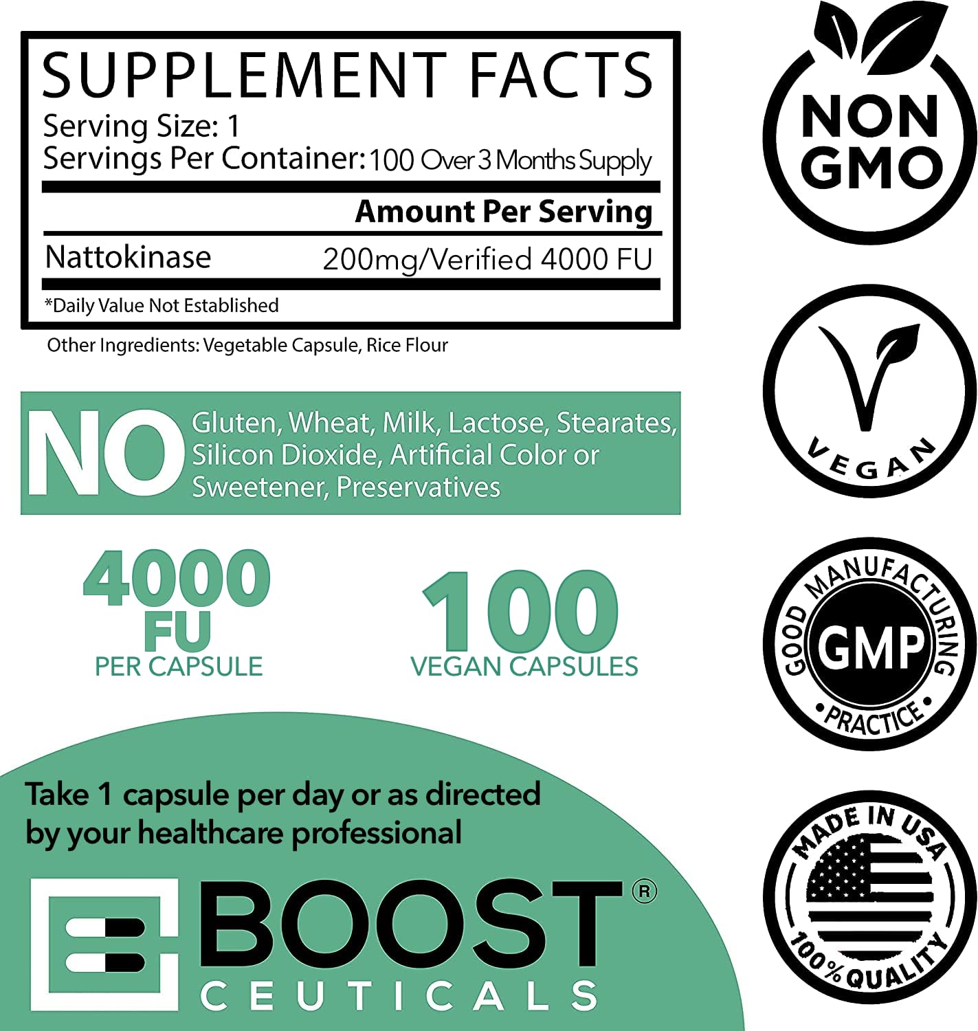 Nattokinase Supplement 4000 FU Per Capsule, Vegan No K2 100-Day Supply — Amazon image 9