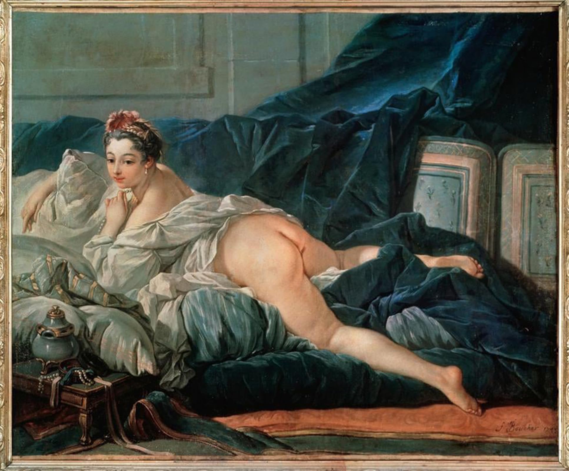 POSTERIIk Famous Modern Artwork Art Mural L’Odalisque by François Boucher Oil Paintings Pictures for Home Decor 60x90cm