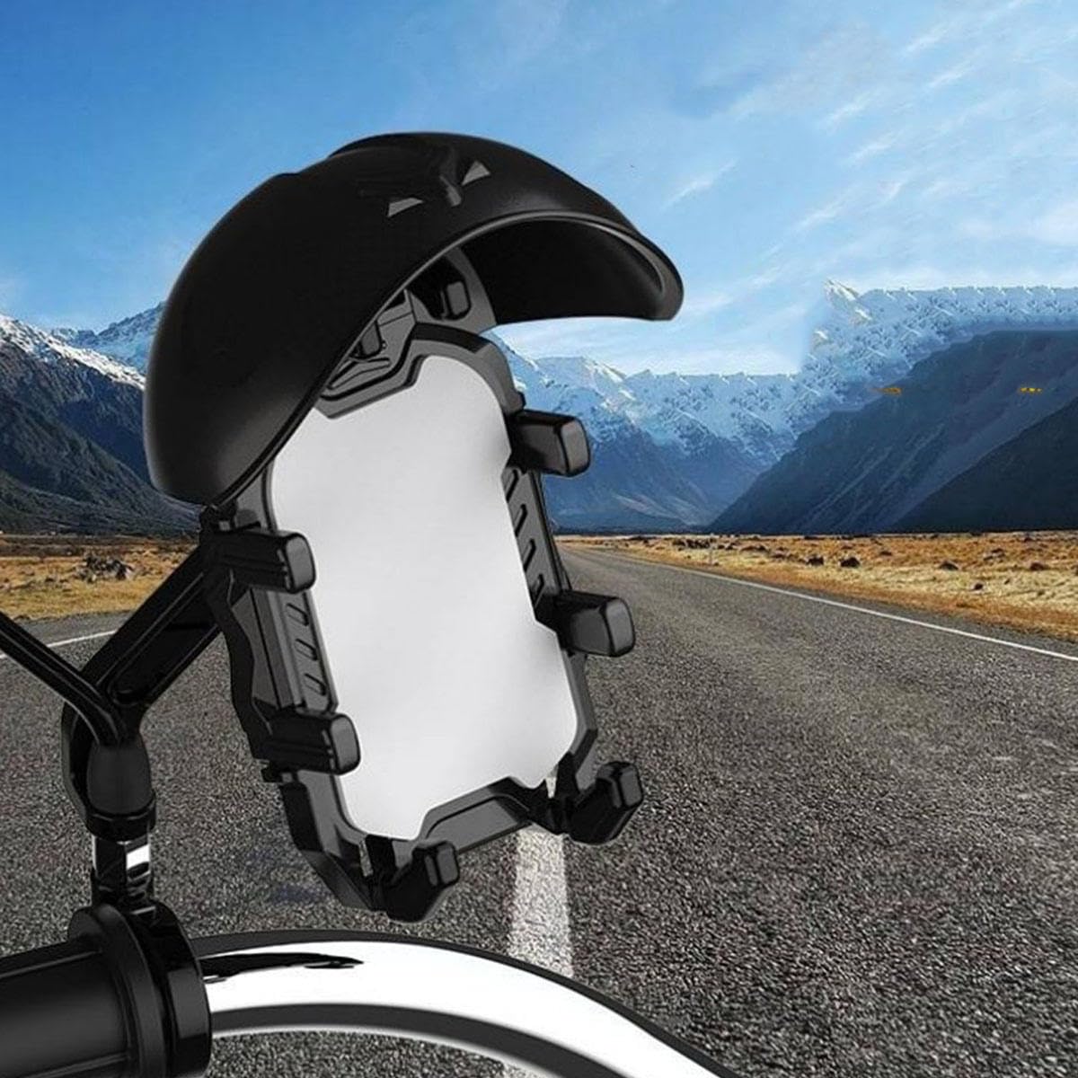 VIVITO Universal Motorcycle & Bicycle Phone Mount with Integrated Sun Visor | Ultra-Stable One-Click Lock | 360° Rotation Anti-Shake Navigation Bracket for All Smartphones (AnyColor, Pack of 1)-image-28