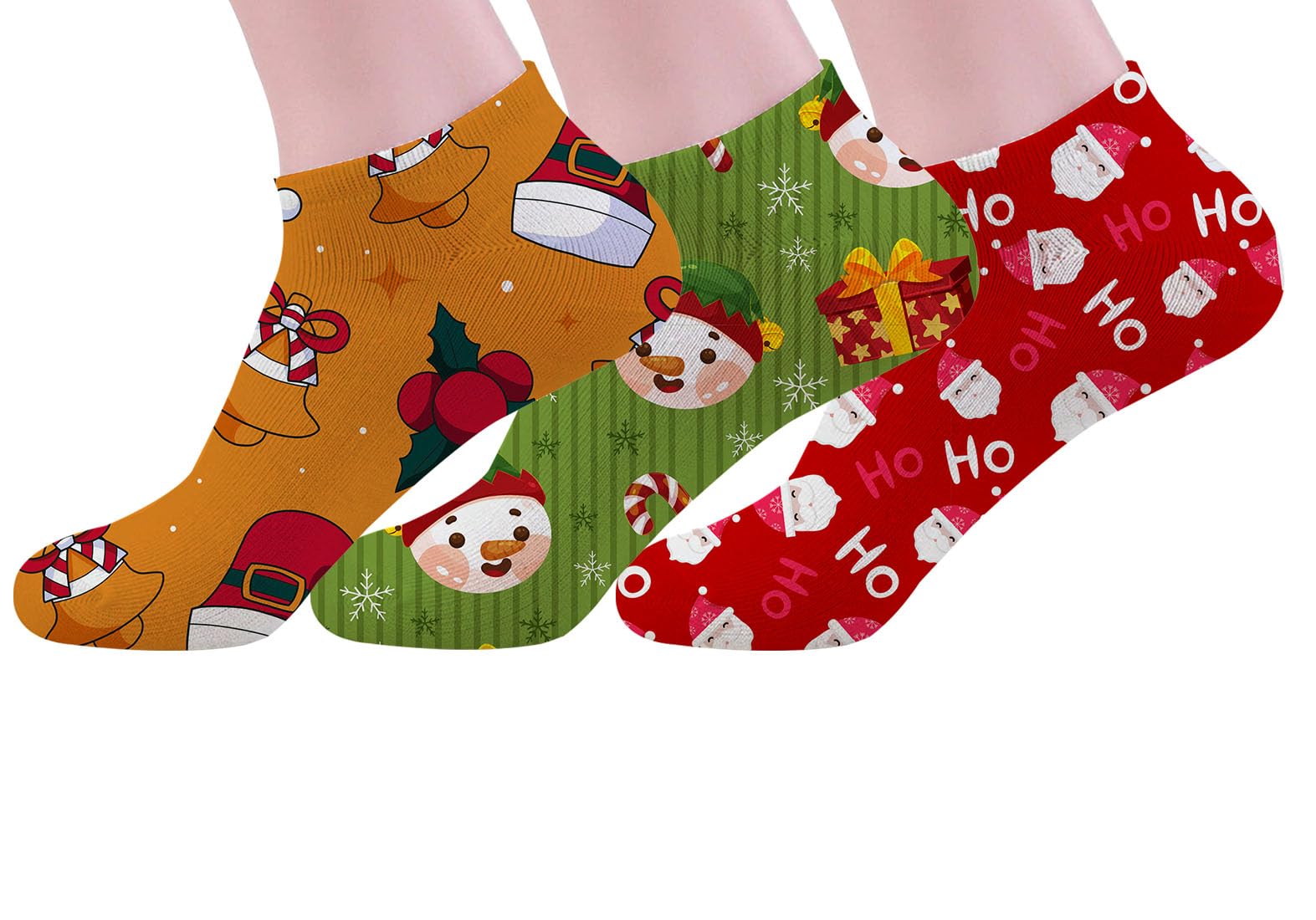 merry x mas santa socks red
