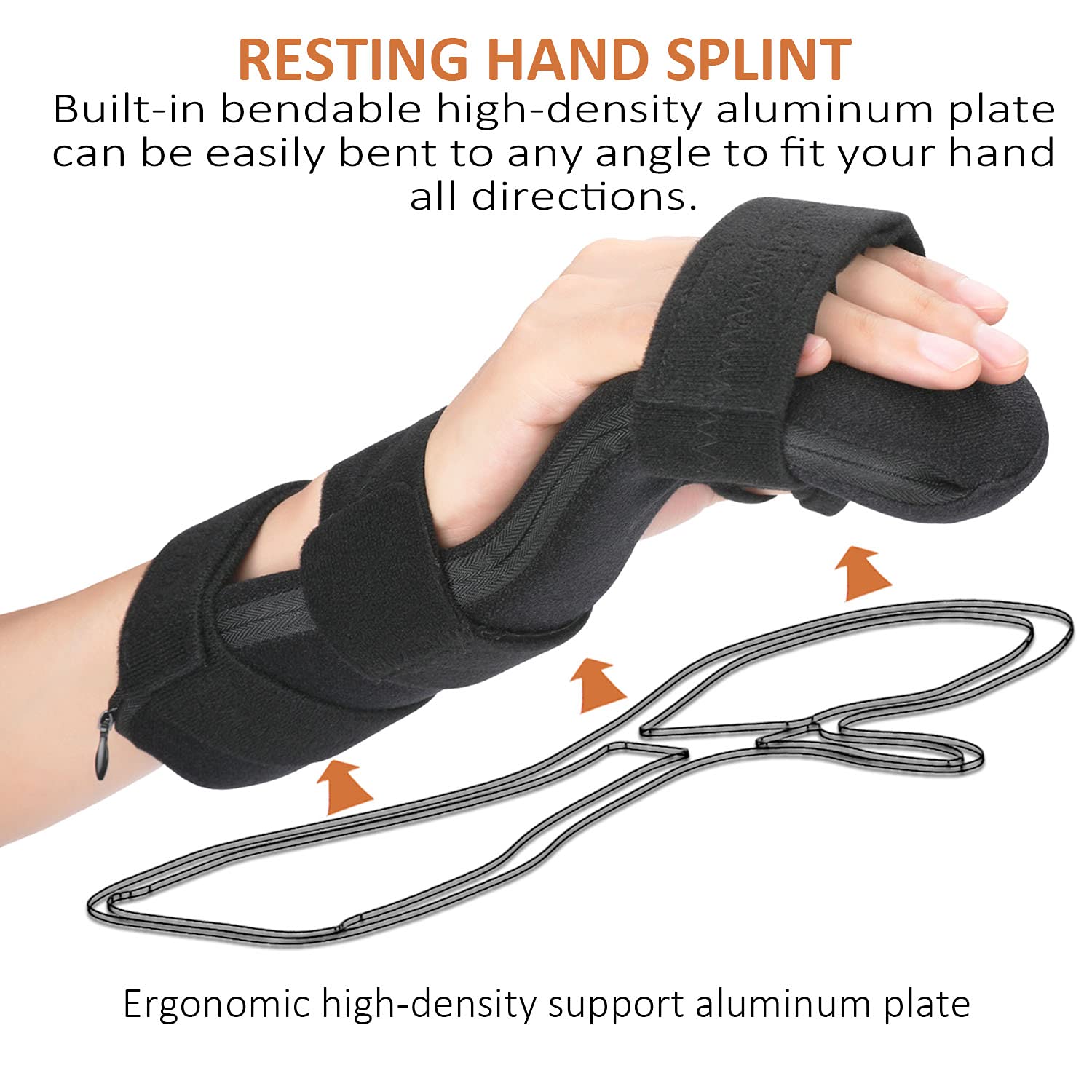 Scurnhau Stroke Resting Hand Splint, Functional Hand Brace Finger
