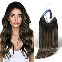 Vista 11 de Sunny - Extensiones de cabello humano real, con cable/hilo y clips ajustables, aplicación invisible, 2.82 onzas, 12 pulgadas, color rubio cenizo